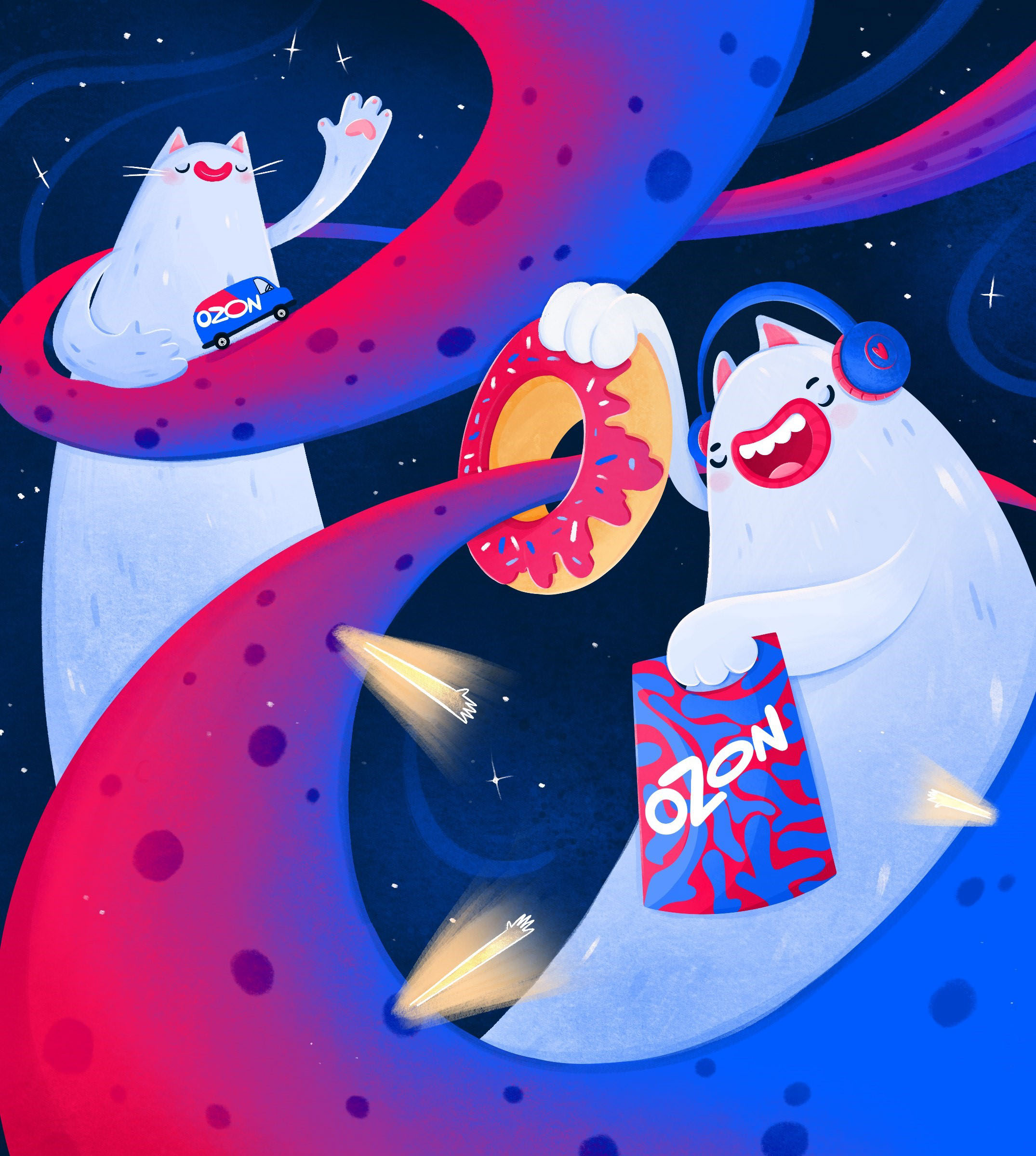 ILLUSTRATIONS FOR THE OZON BRAND — Изображение №8 — Брендинг, Иллюстрация на Dprofile