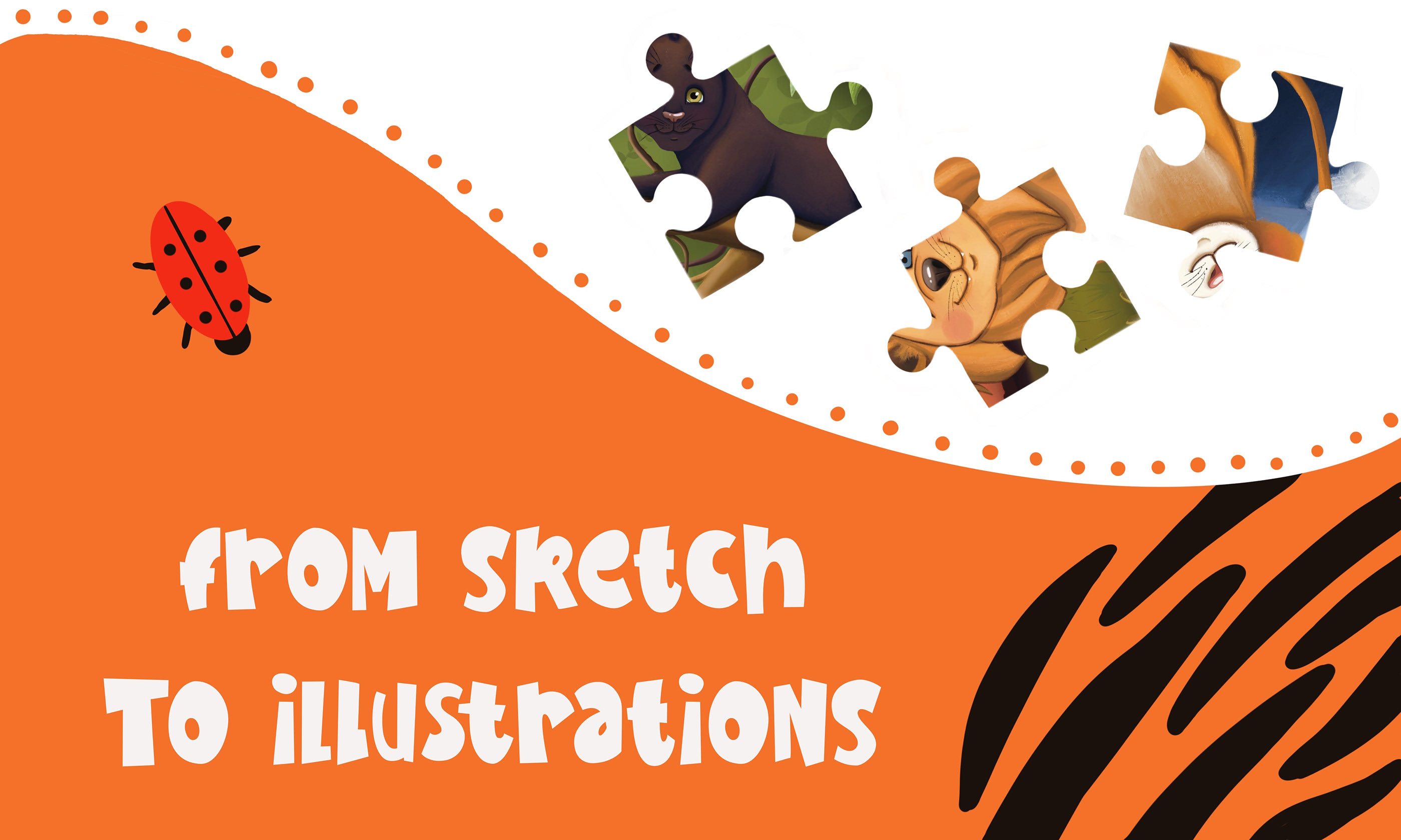 Иллюстрации для детских пазлов 4 в 1 "Дикие кошки" — Изображение №3 — Иллюстрация, Графика на Dprofile