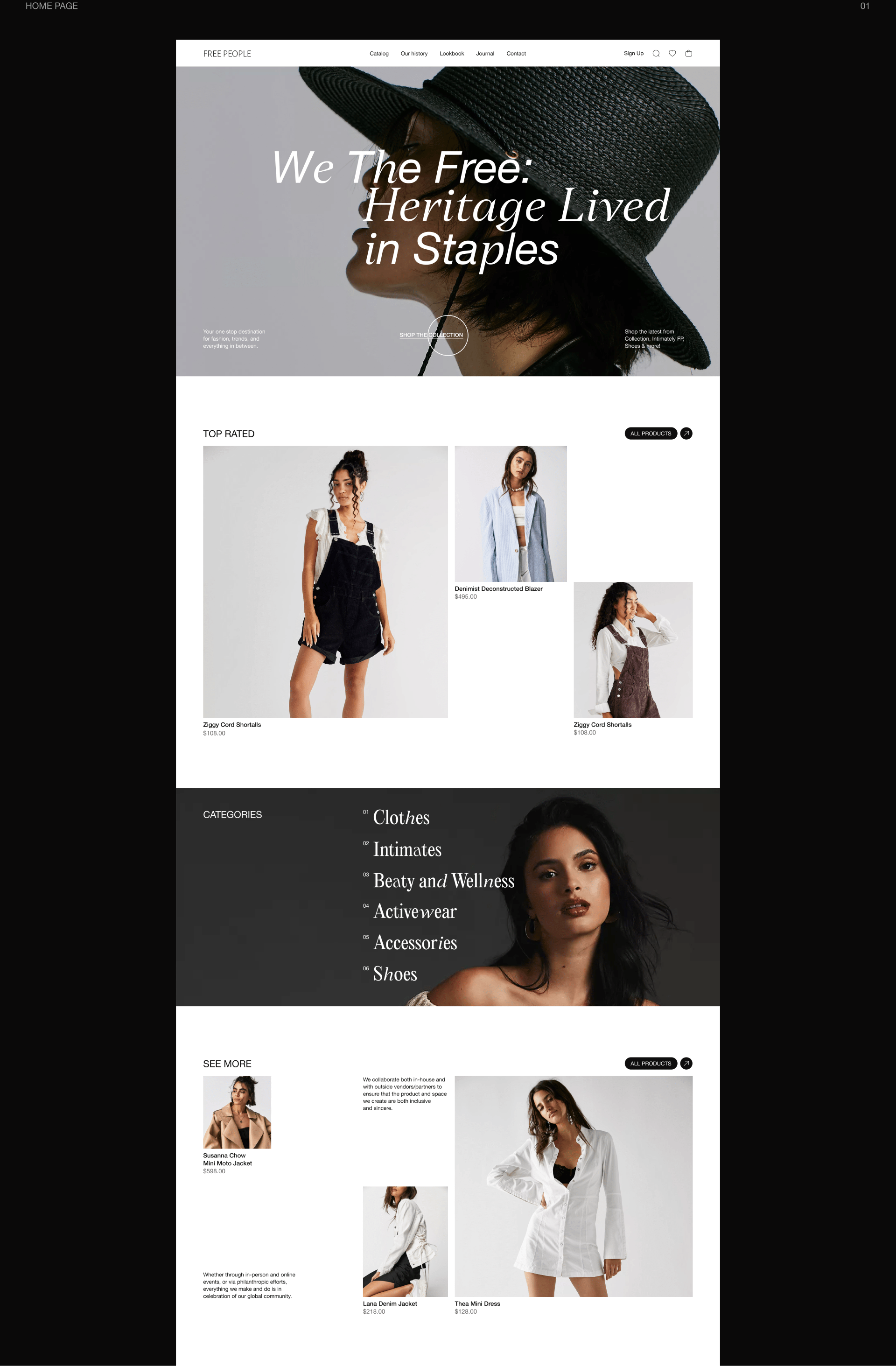 FREE PEOPLE | concept e-commerce redesign — Изображение №2 — Интерфейсы на Dprofile