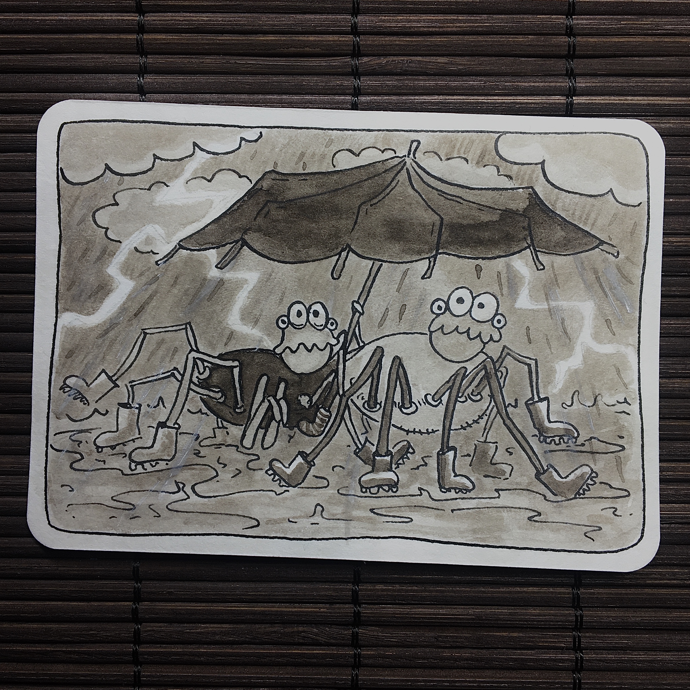 Inktober-2023, часть I: "аналоговая" — Изображение №8 — Иллюстрация, Графика на Dprofile