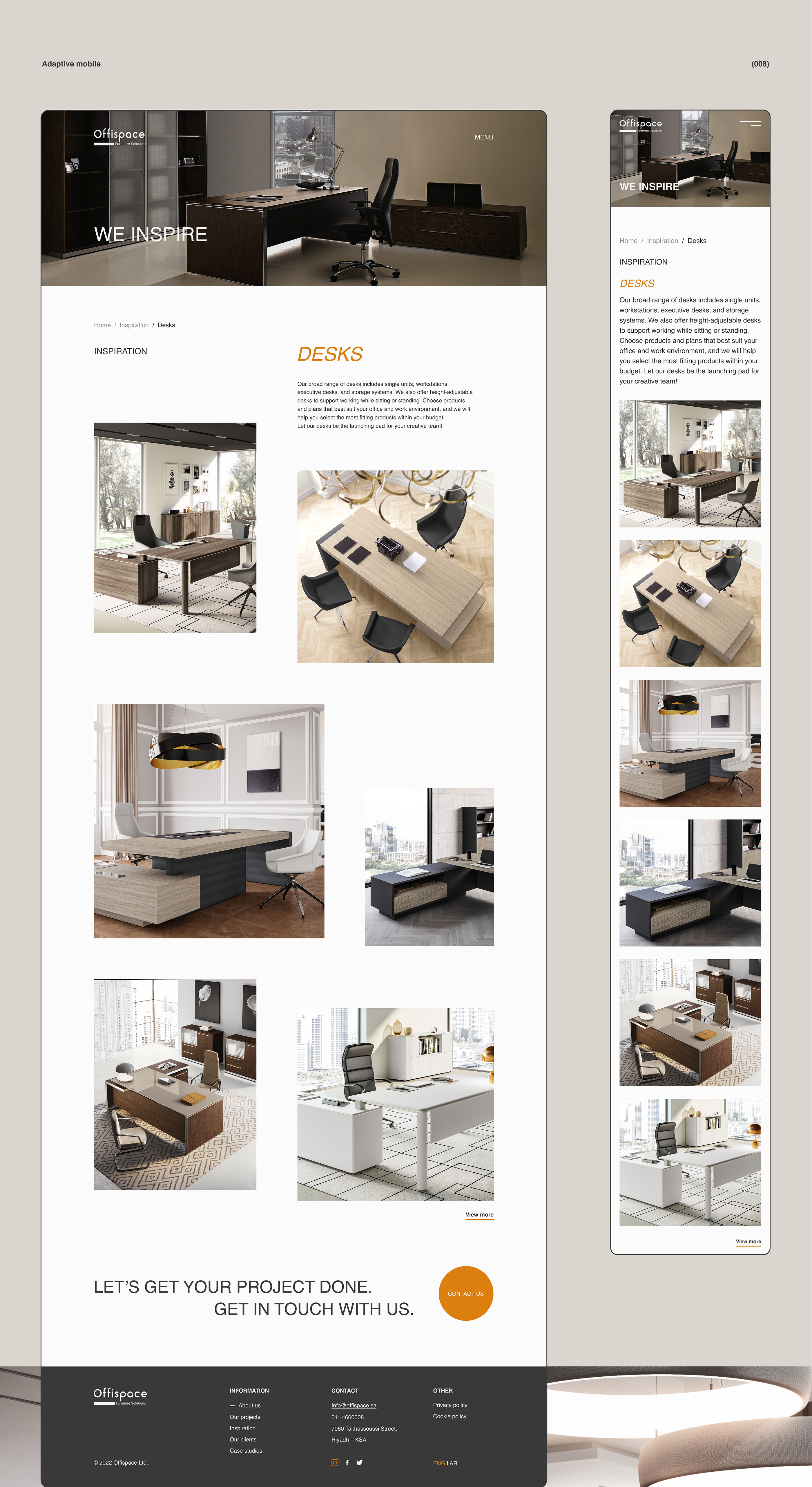 Interior design website for Office Furniture company — Изображение №6 — Интерфейсы, Брендинг на Dprofile