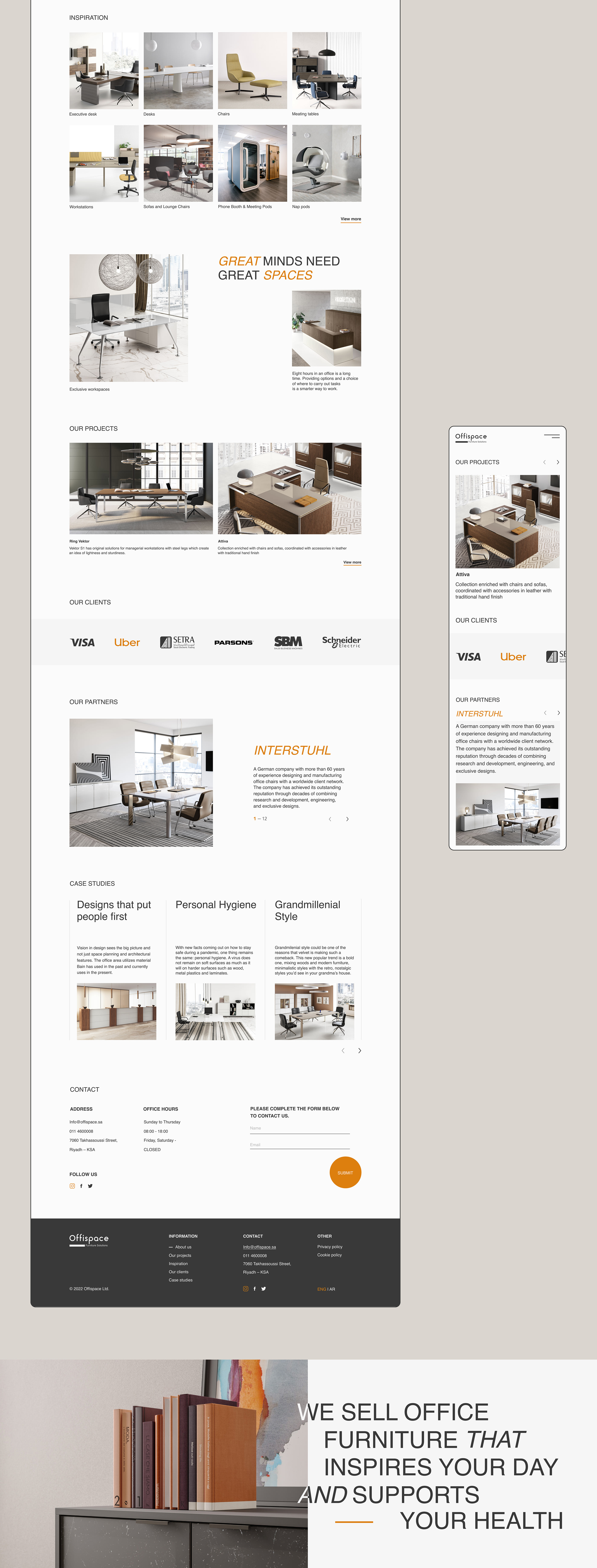 Interior design website for Office Furniture company — Изображение №3 — Интерфейсы, Брендинг на Dprofile