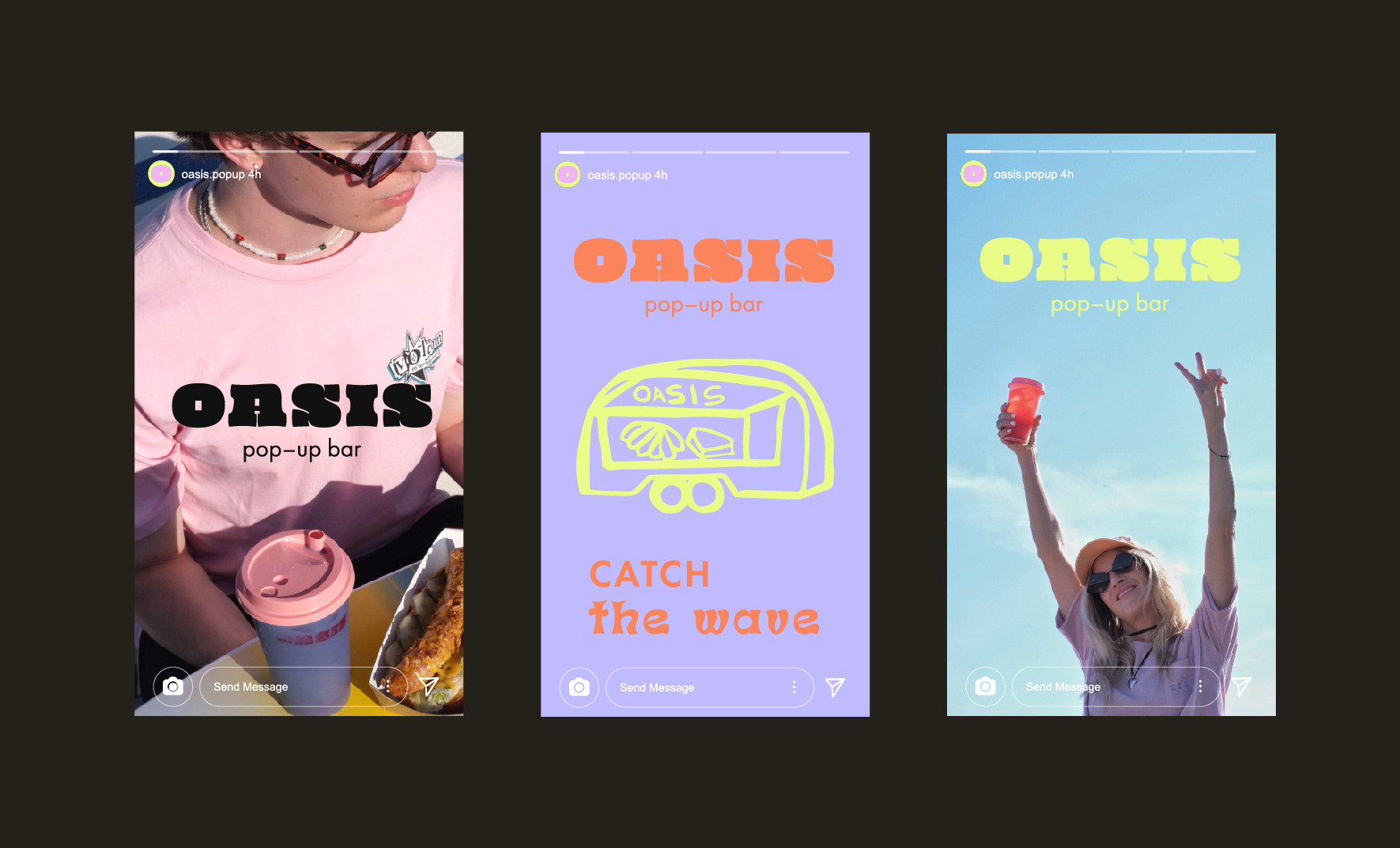 OASIS POP–UP BAR Identity — Изображение №8 — Брендинг, Иллюстрация на Dprofile