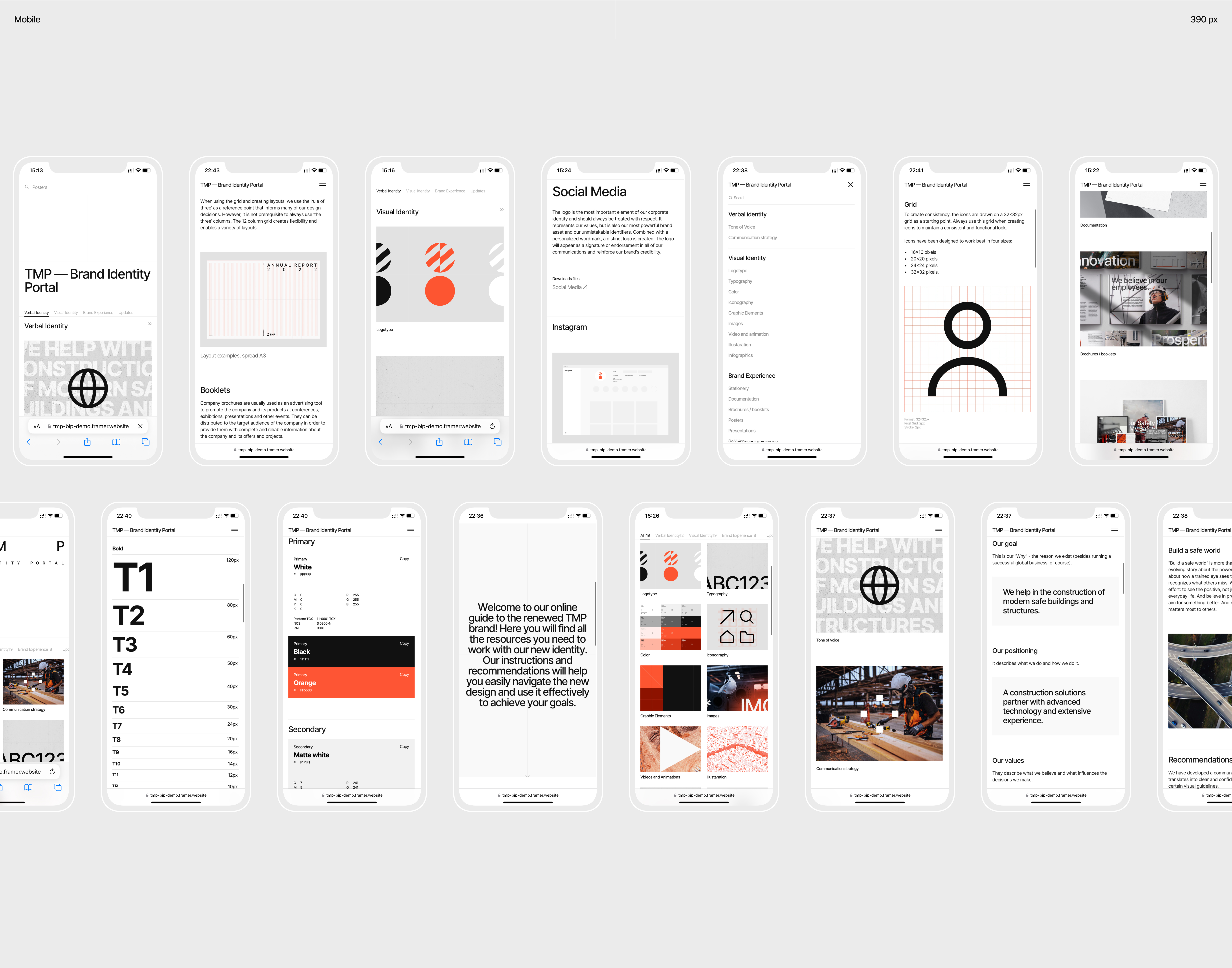 TMP — Brand Identity Portal (Framer Template) — Изображение №5 — Интерфейсы, Брендинг на Dprofile