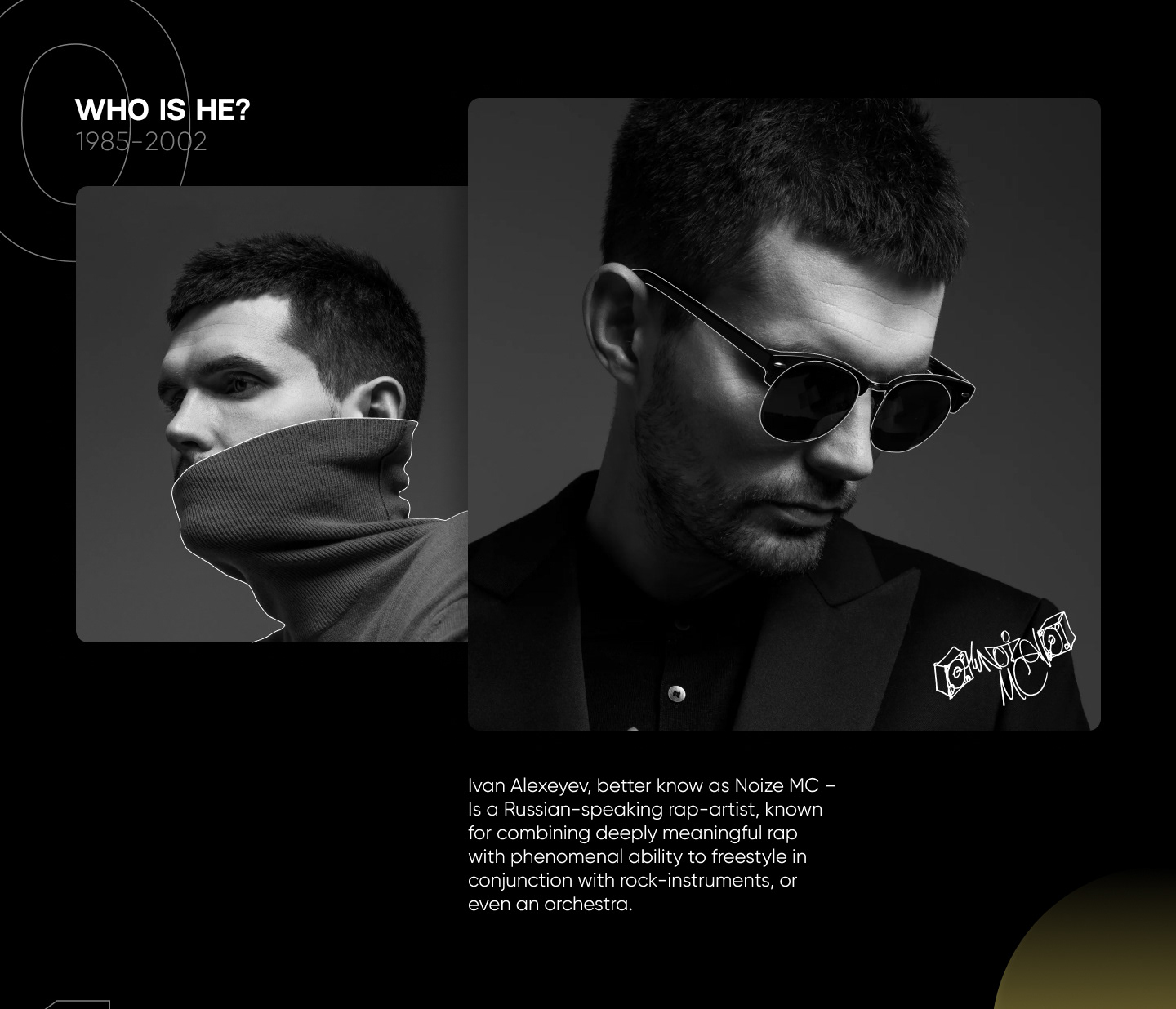 Longread about Noize MC — Изображение №2 — Иллюстрация, Интерфейсы на Dprofile