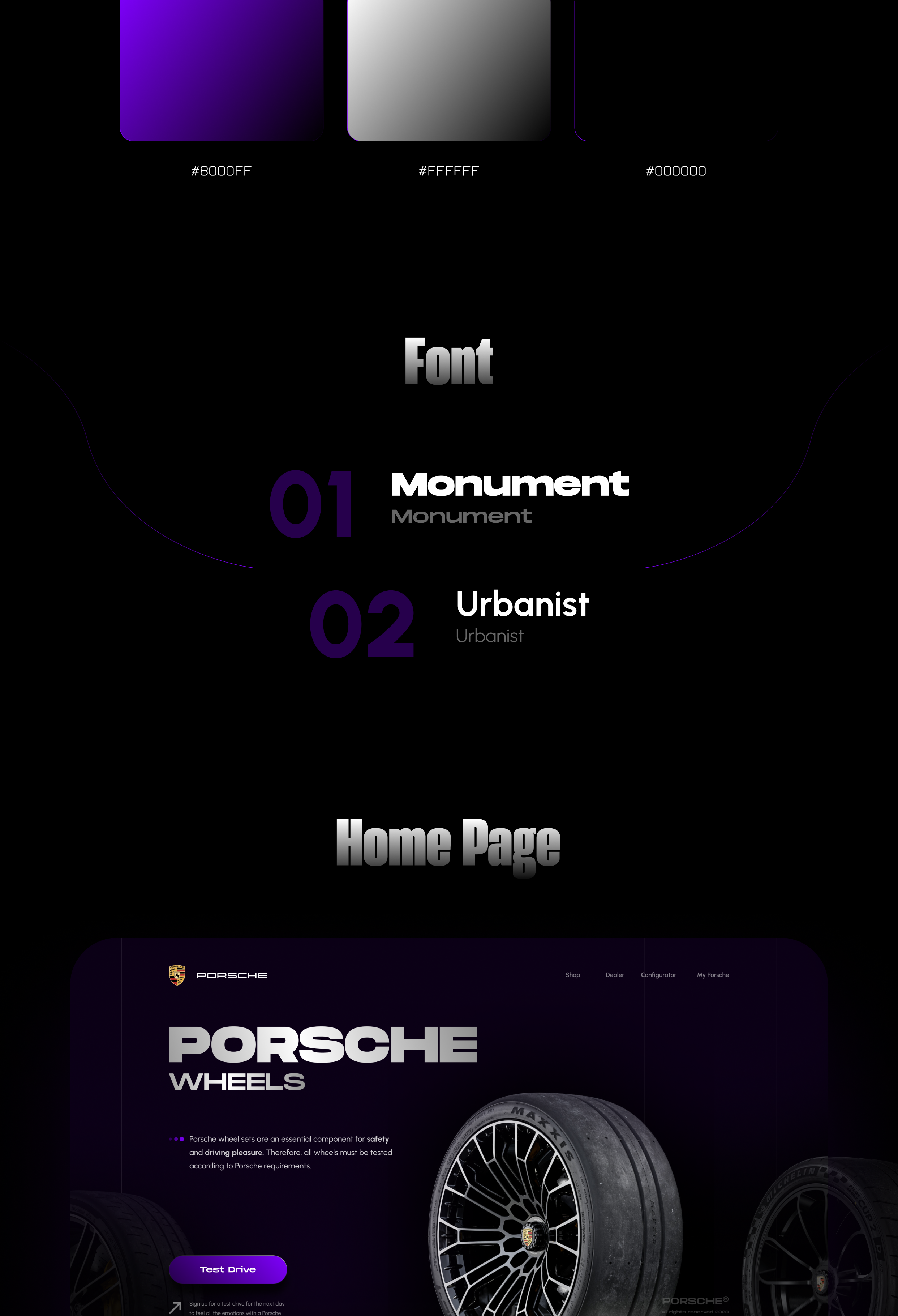 Porsche Wheels landing page — Изображение №3 — Интерфейсы, Графика на Dprofile