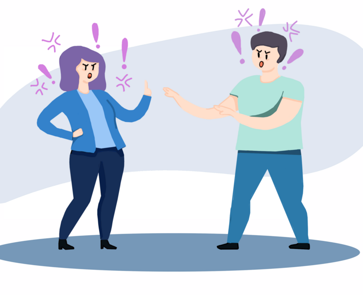 Иллюстрация конфликт на Dprofile