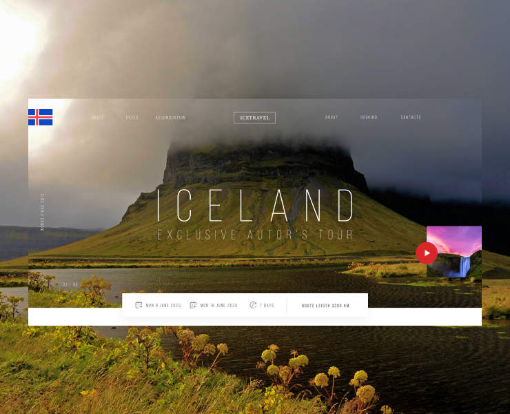 IceTravel UI/UX — Интерфейсы на Dprofile