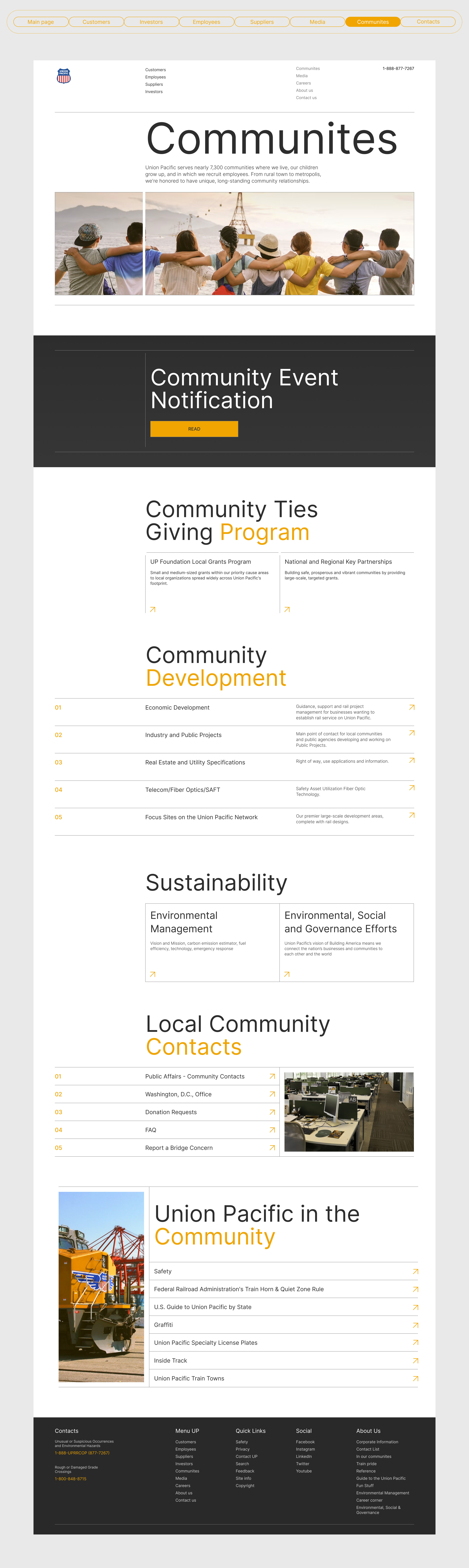 Union Pacific | Corporate website redesign — Изображение №14 — Интерфейсы на Dprofile