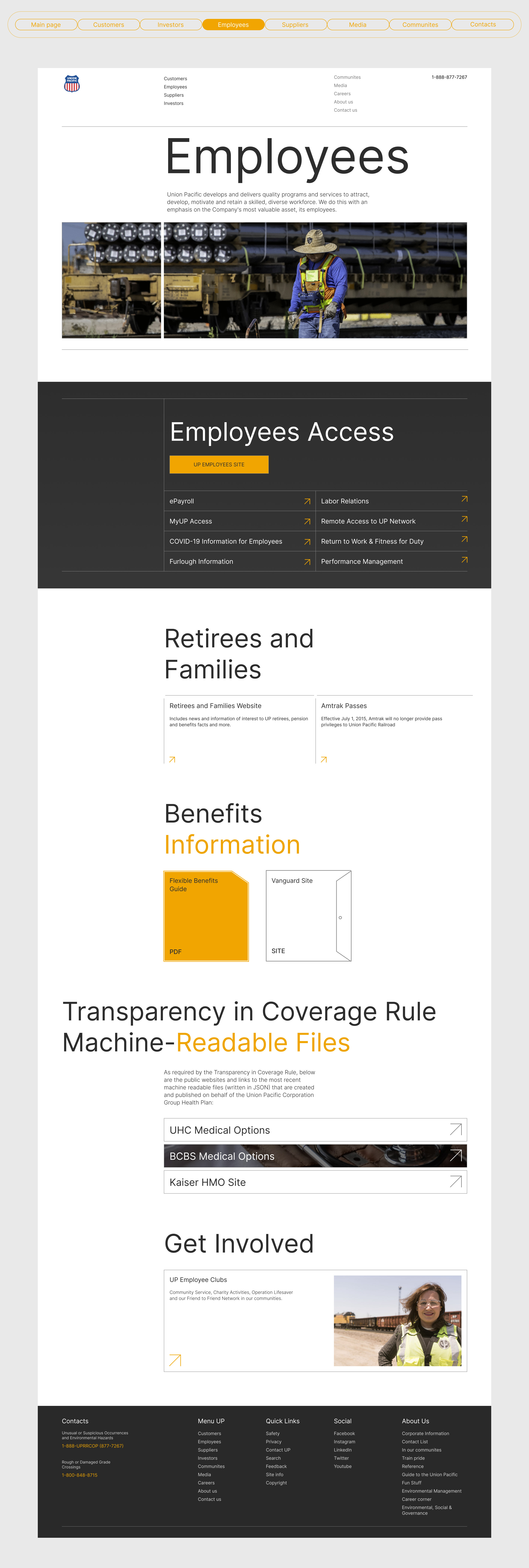 Union Pacific | Corporate website redesign — Изображение №8 — Интерфейсы на Dprofile