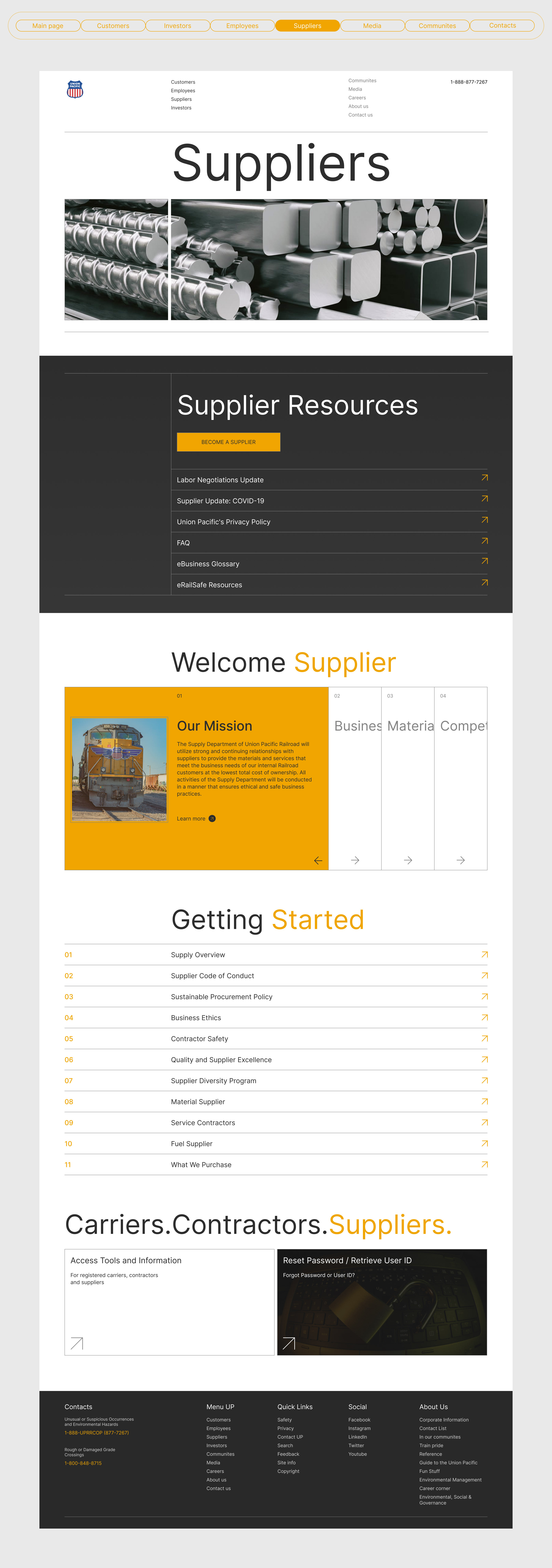 Union Pacific | Corporate website redesign — Изображение №10 — Интерфейсы на Dprofile