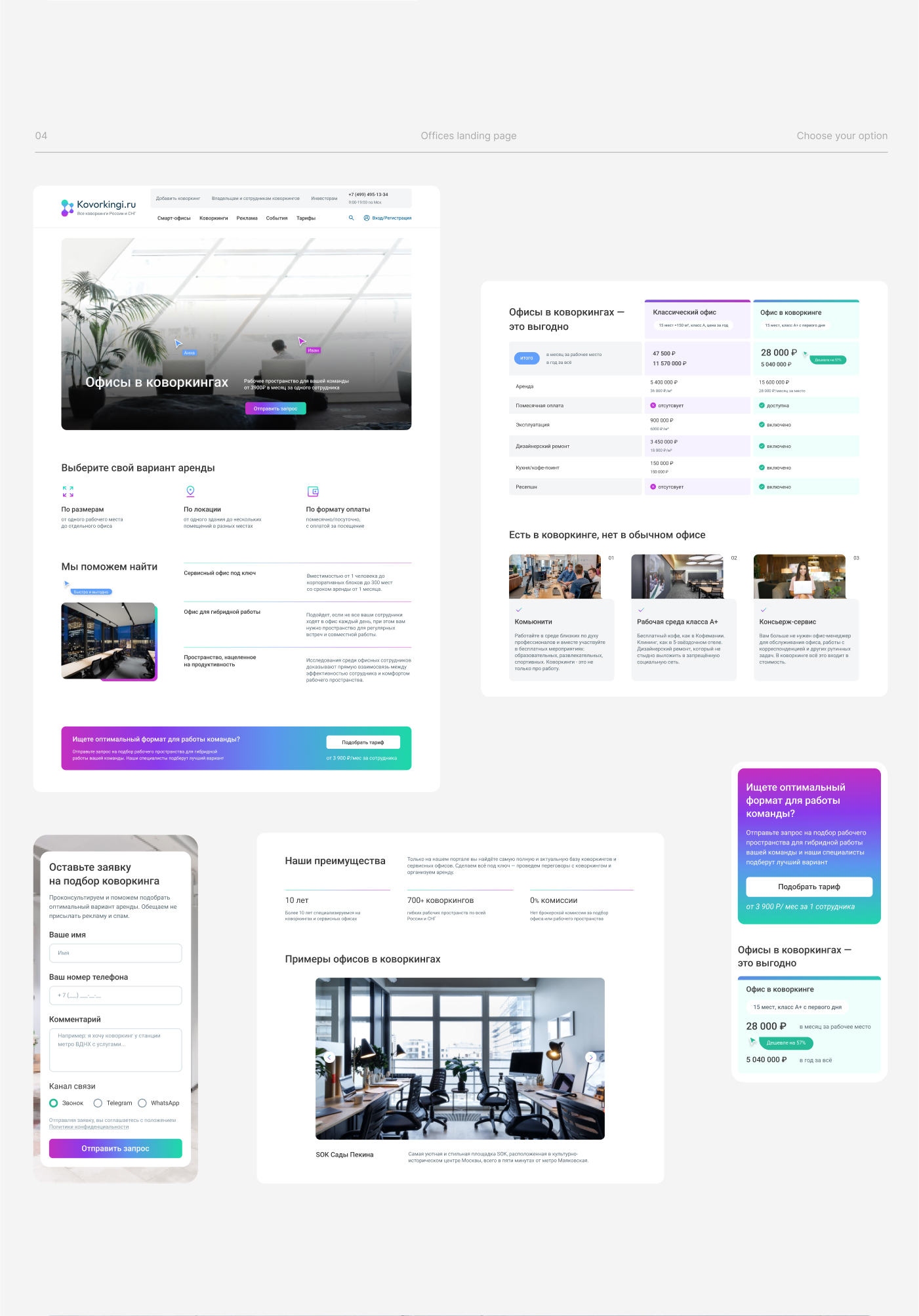 Kovorkingi.ru website redesign — Изображение №8 — Брендинг, Интерфейсы на Dprofile