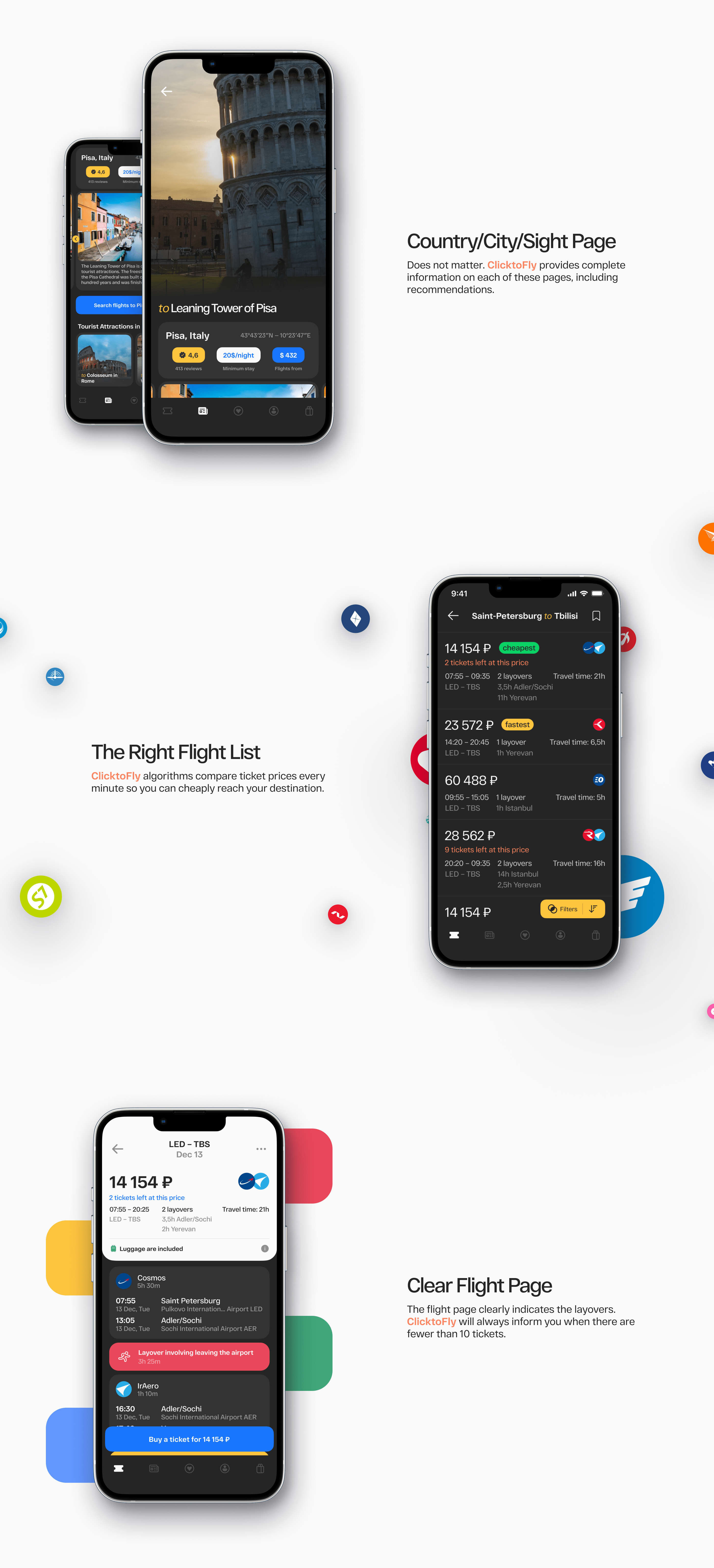 Mobile App Air Tickets — Изображение №7 — Брендинг, Интерфейсы на Dprofile