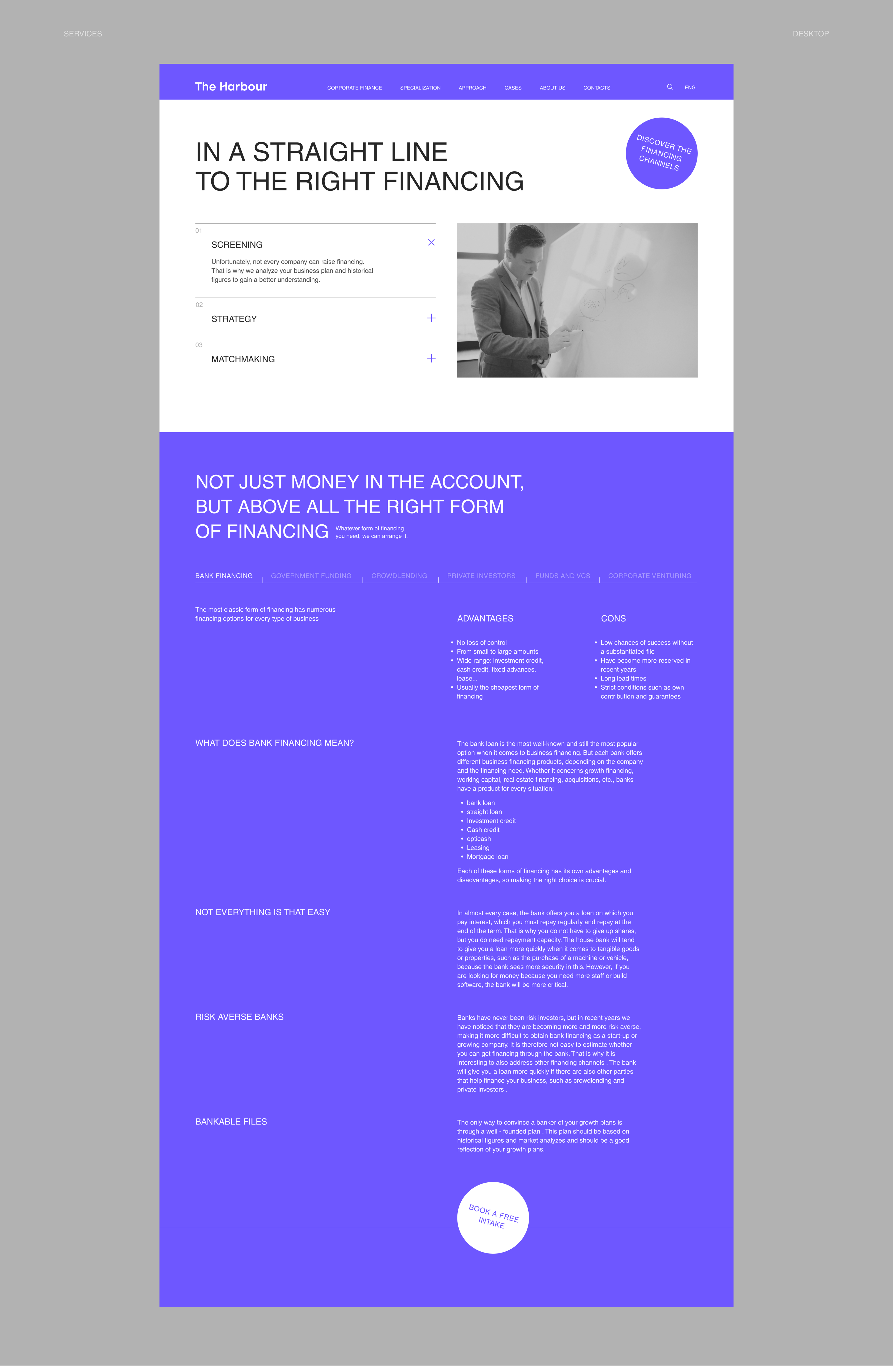The Harbour - corporate website redesign concept — Изображение №6 — Интерфейсы на Dprofile
