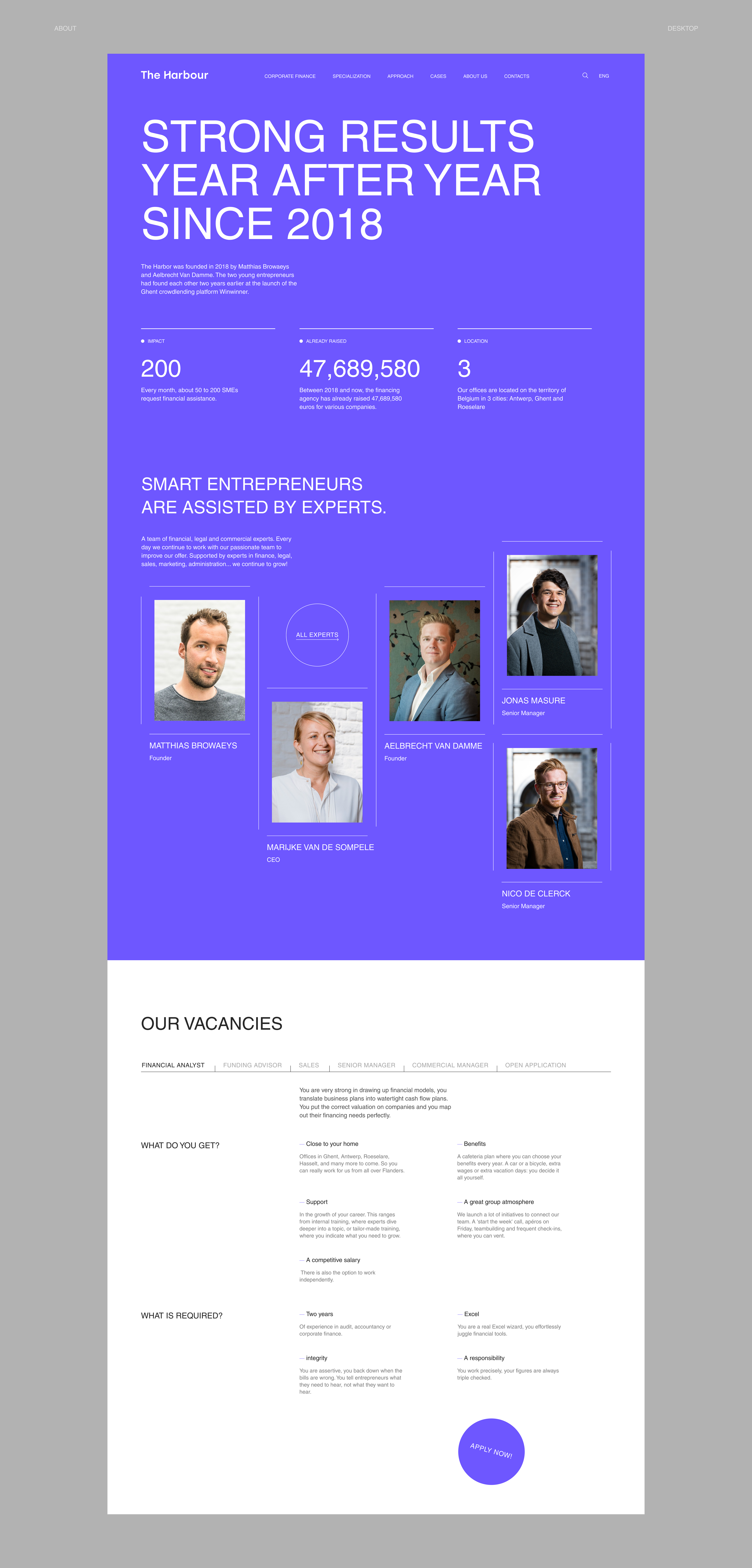 The Harbour - corporate website redesign concept — Изображение №9 — Интерфейсы на Dprofile