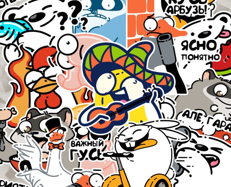 Стикеры — Иллюстрация на Dprofile