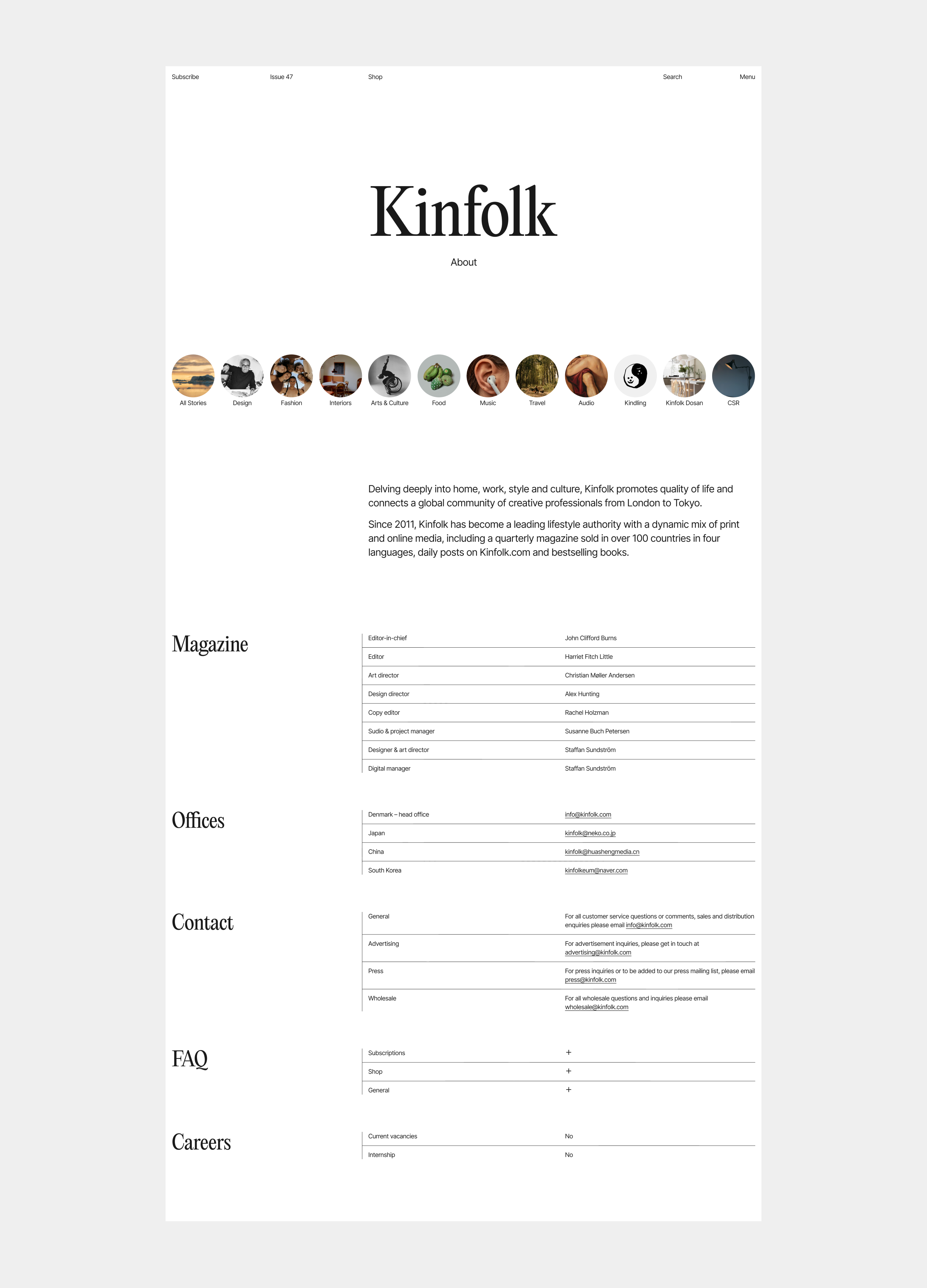 Kinfolk – website redesign concept — Изображение №10 — Интерфейсы на Dprofile
