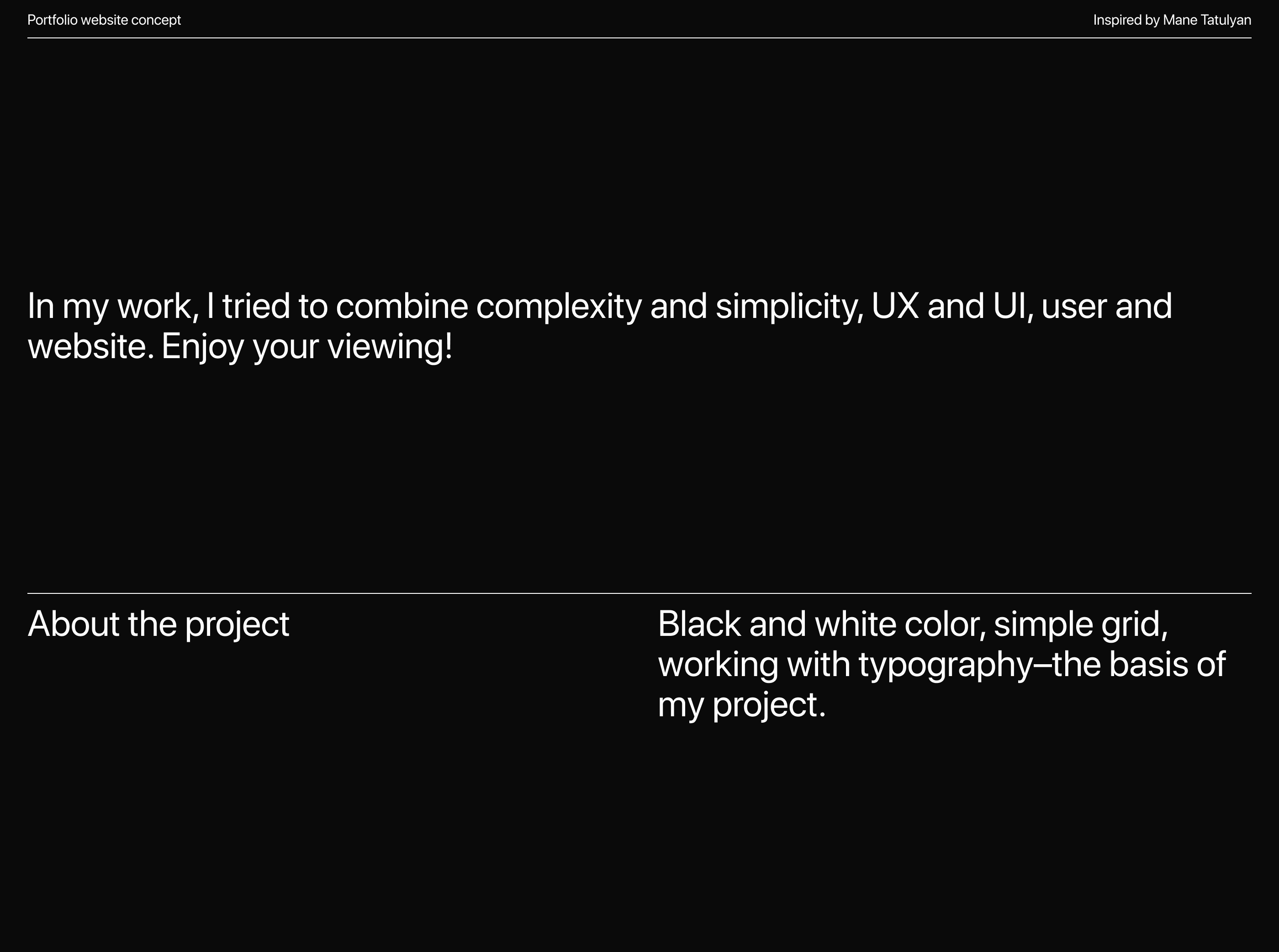 Artush Manukyan – portfolio website — Изображение №1 — Интерфейсы на Dprofile