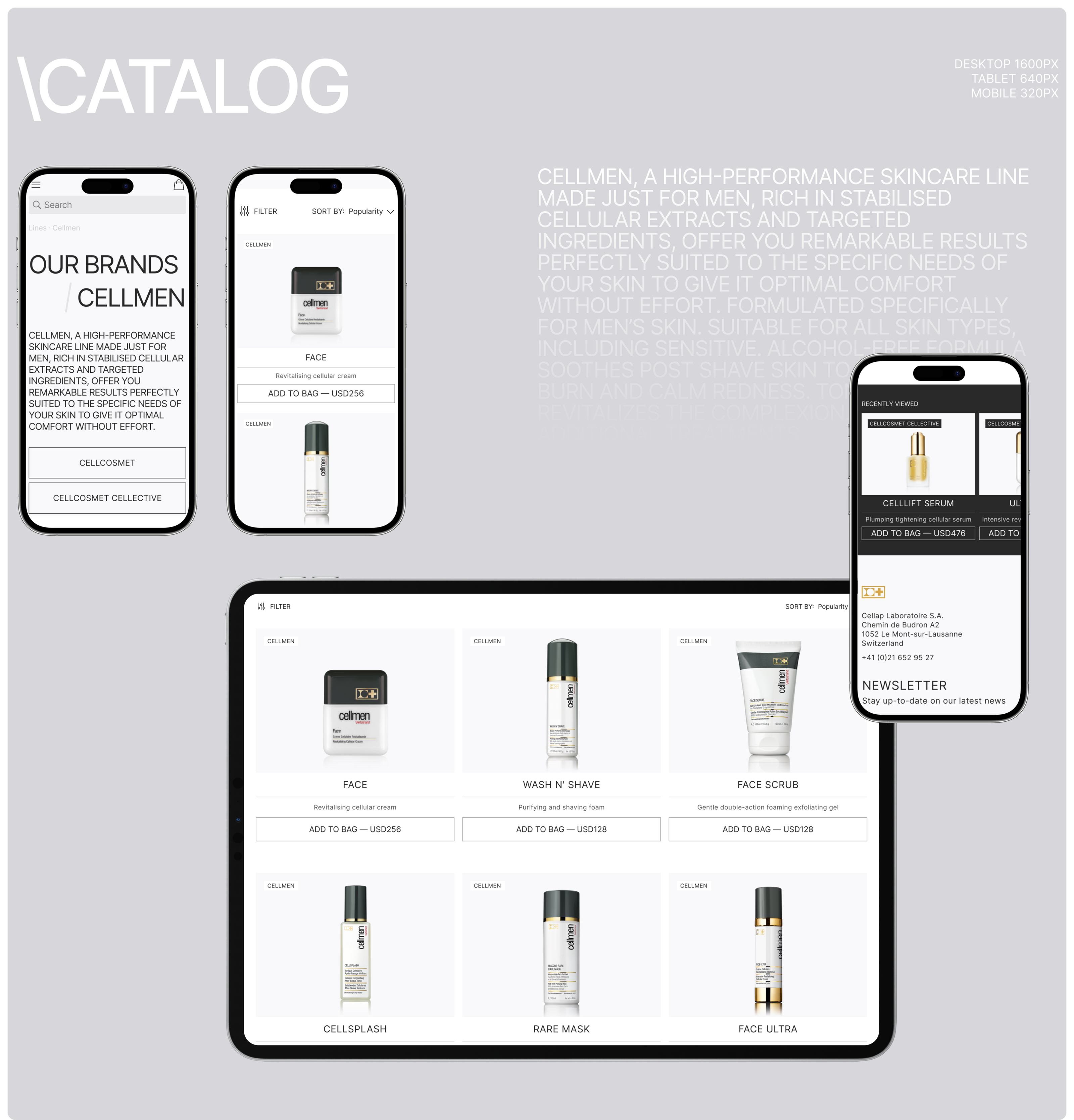 Cellcosmet | E-commerce redesign — Изображение №4 — Интерфейсы на Dprofile