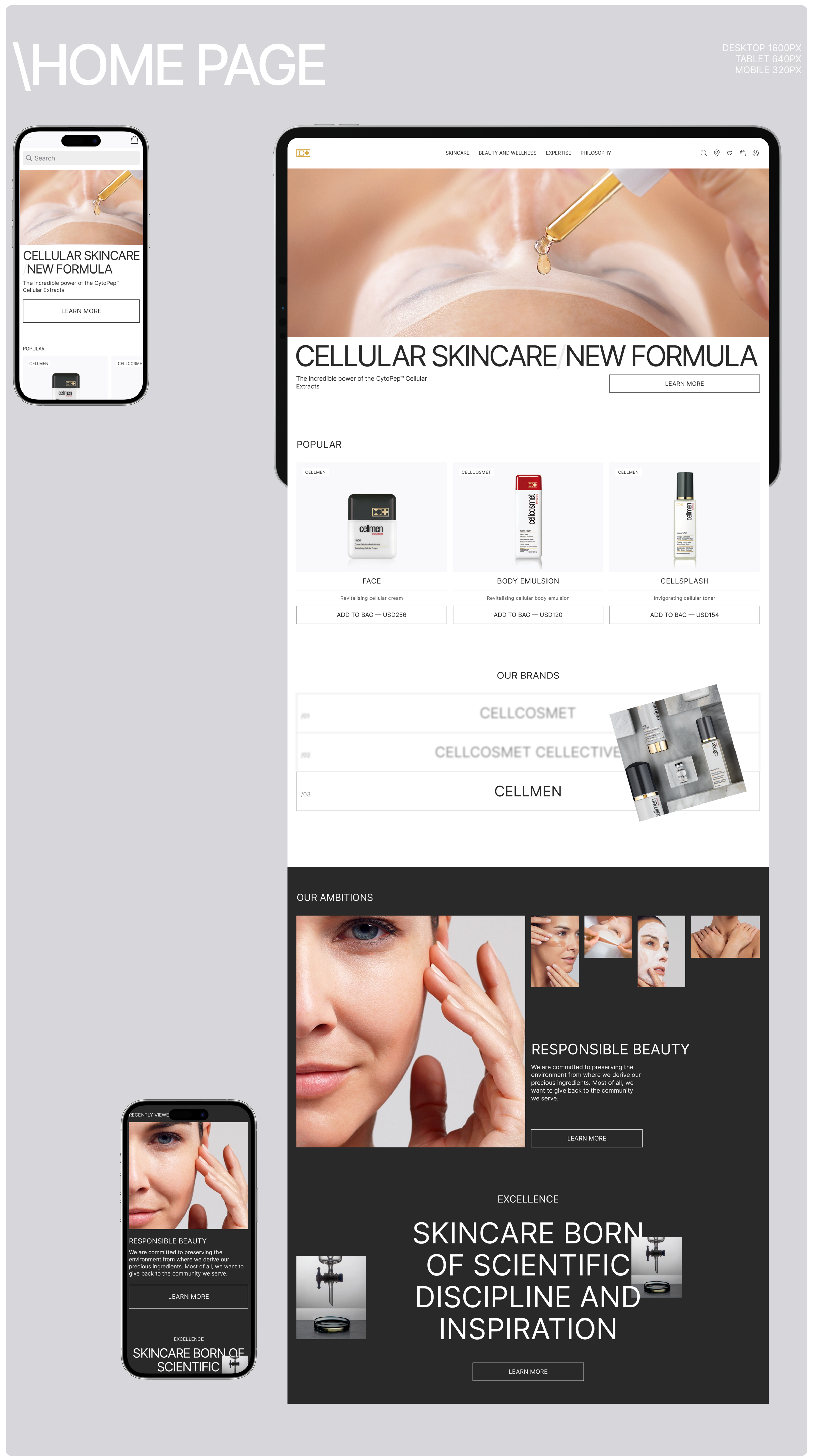Cellcosmet | E-commerce redesign — Изображение №2 — Интерфейсы на Dprofile