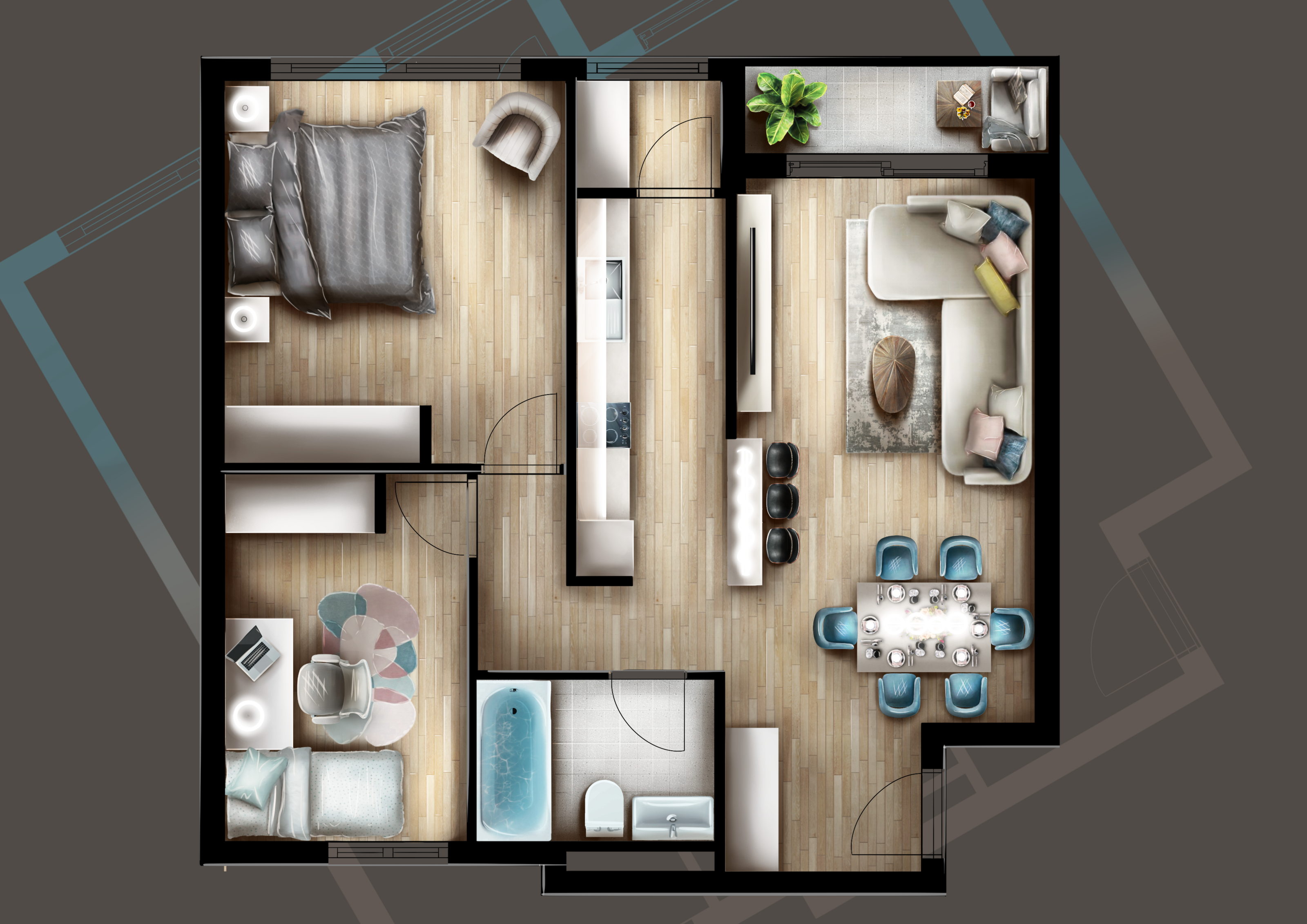 Скетч- план — Изображение №1 — Иллюстрация на Dprofile