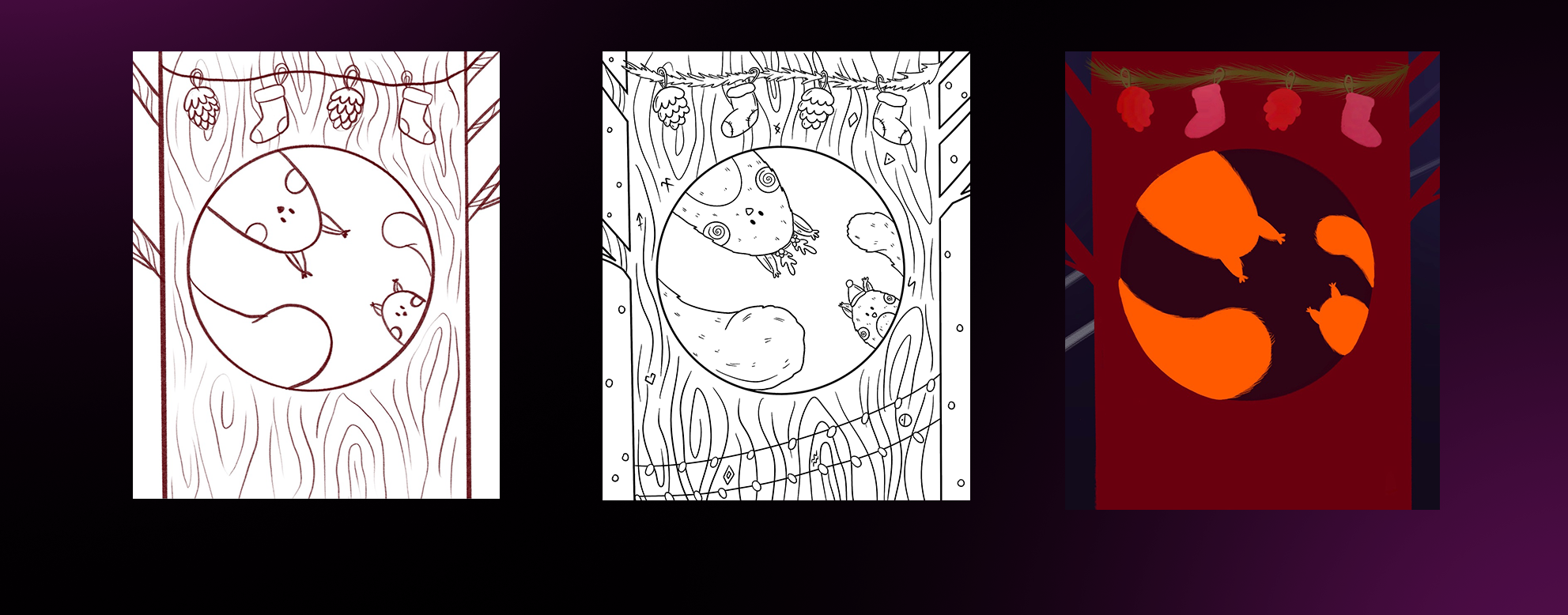 Новогодняя раскраска для детей — Изображение №6 — Иллюстрация, Графика на Dprofile