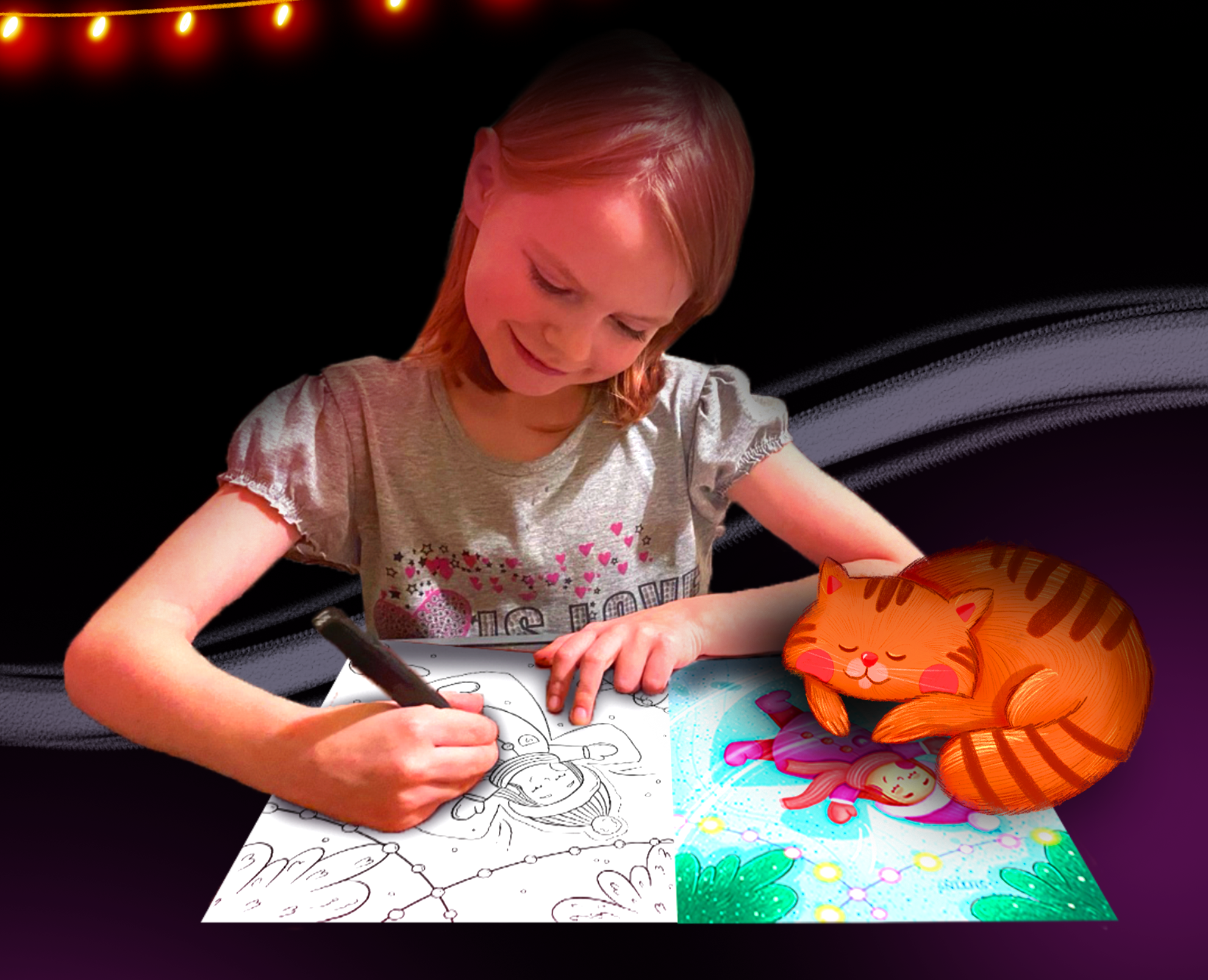 Новогодняя раскраска для детей — Изображение №4 — Иллюстрация, Графика на Dprofile