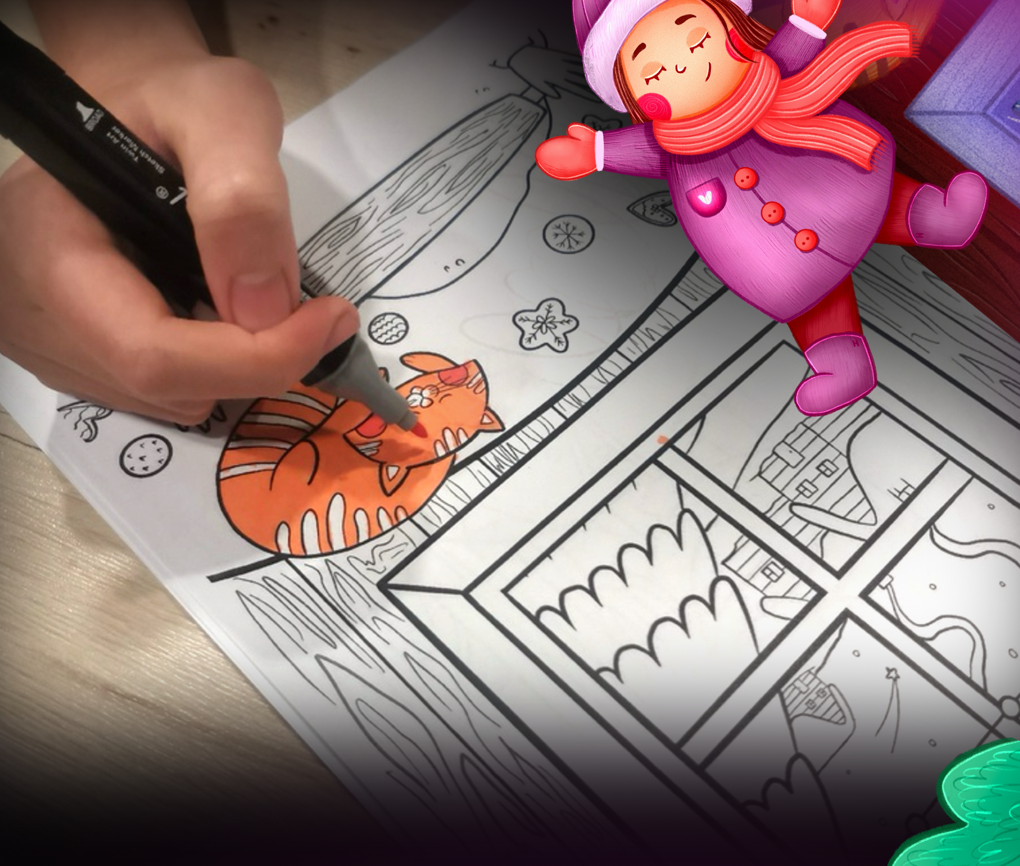 Новогодняя раскраска для детей — Изображение №12 — Иллюстрация, Графика на Dprofile