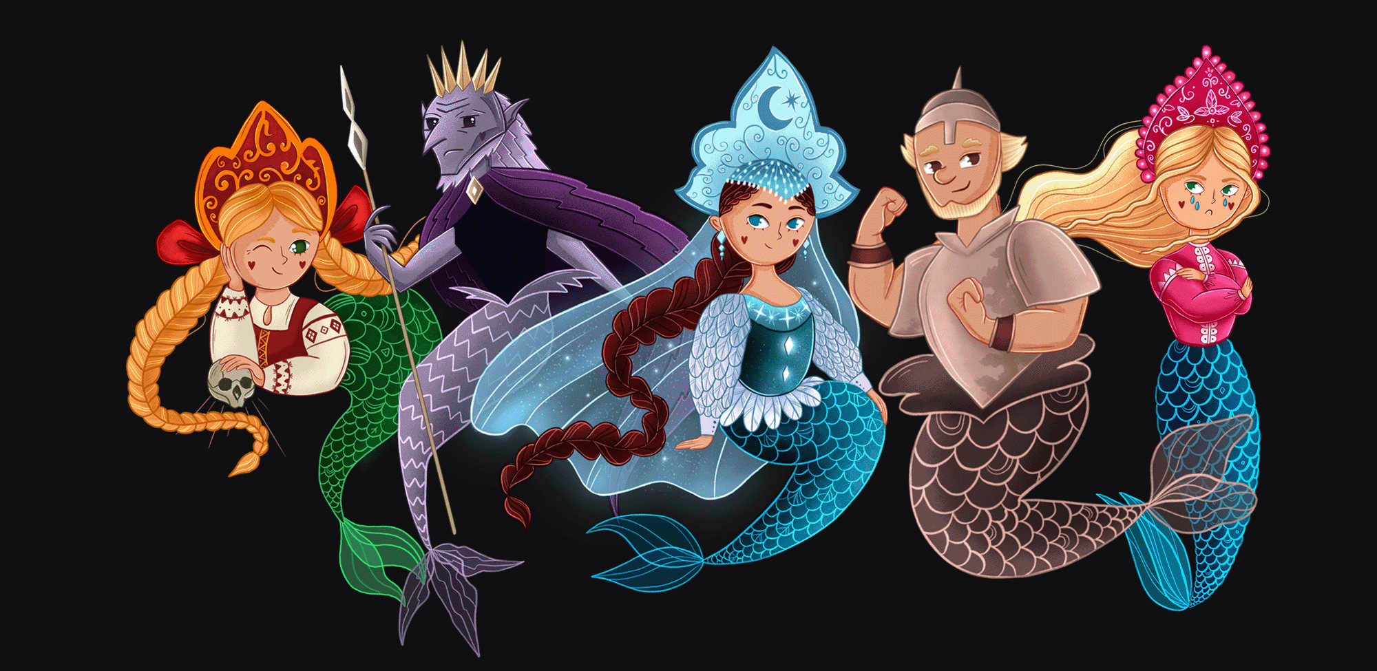 Настольная игра "Fairy Tale Подводное царство" — Изображение №3 — Брендинг, Иллюстрация на Dprofile