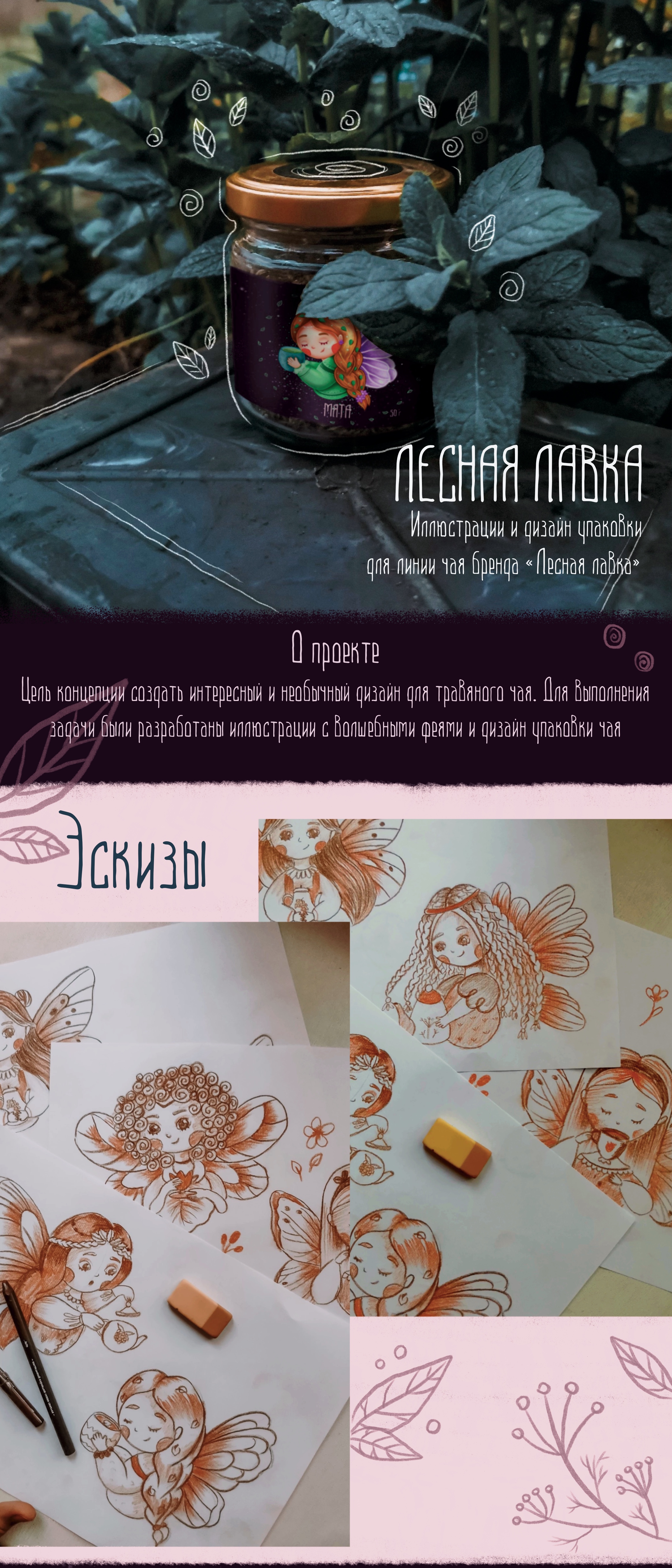 Дизайн упаковки для бренда чая "Лесная лавка" — Изображение №1 — Интерфейсы, Иллюстрация на Dprofile