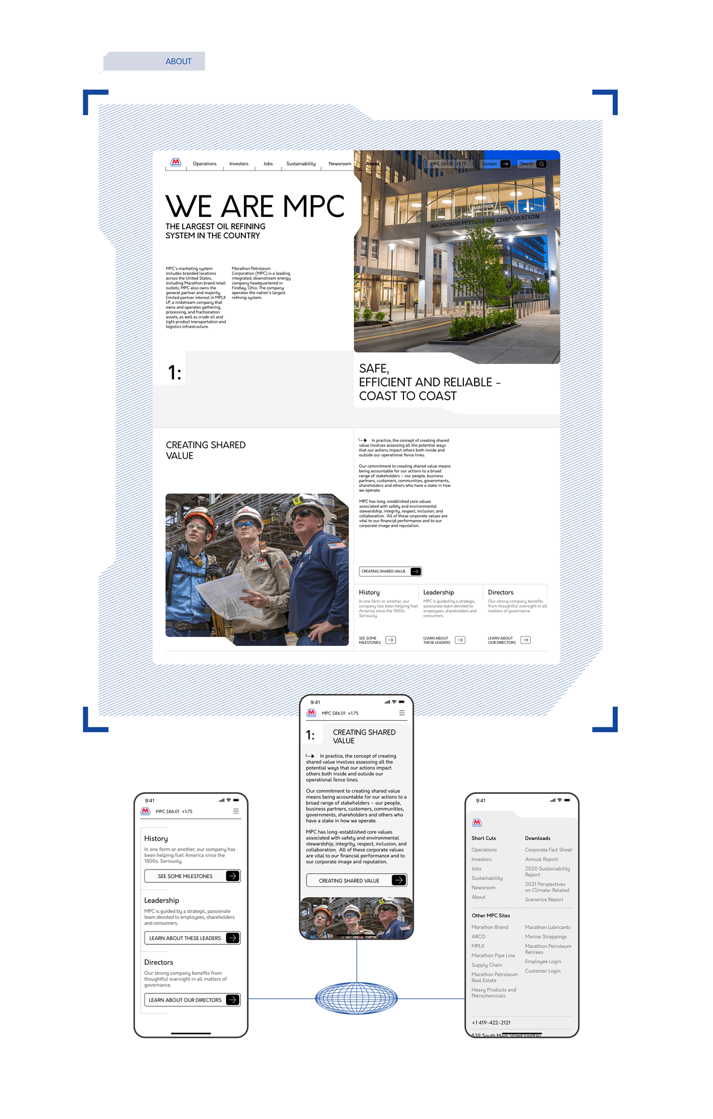 Marathon Petroleum Corporation — Изображение №4 — Интерфейсы, Брендинг на Dprofile