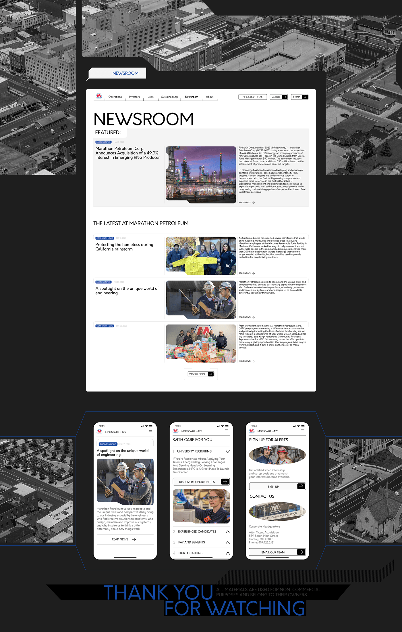 Marathon Petroleum Corporation — Изображение №9 — Интерфейсы, Брендинг на Dprofile