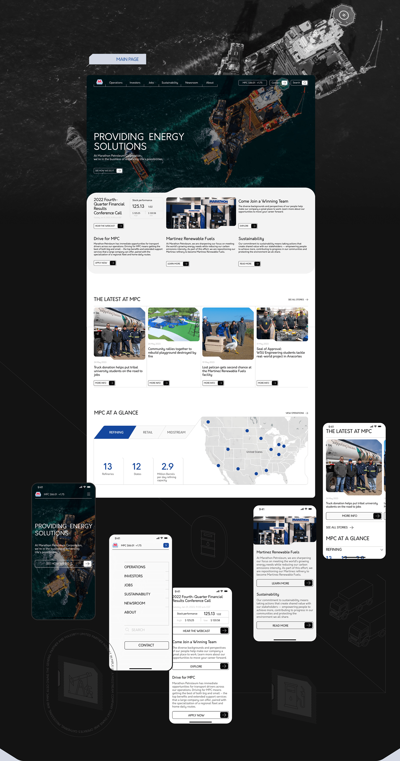 Marathon Petroleum Corporation — Изображение №2 — Интерфейсы, Брендинг на Dprofile