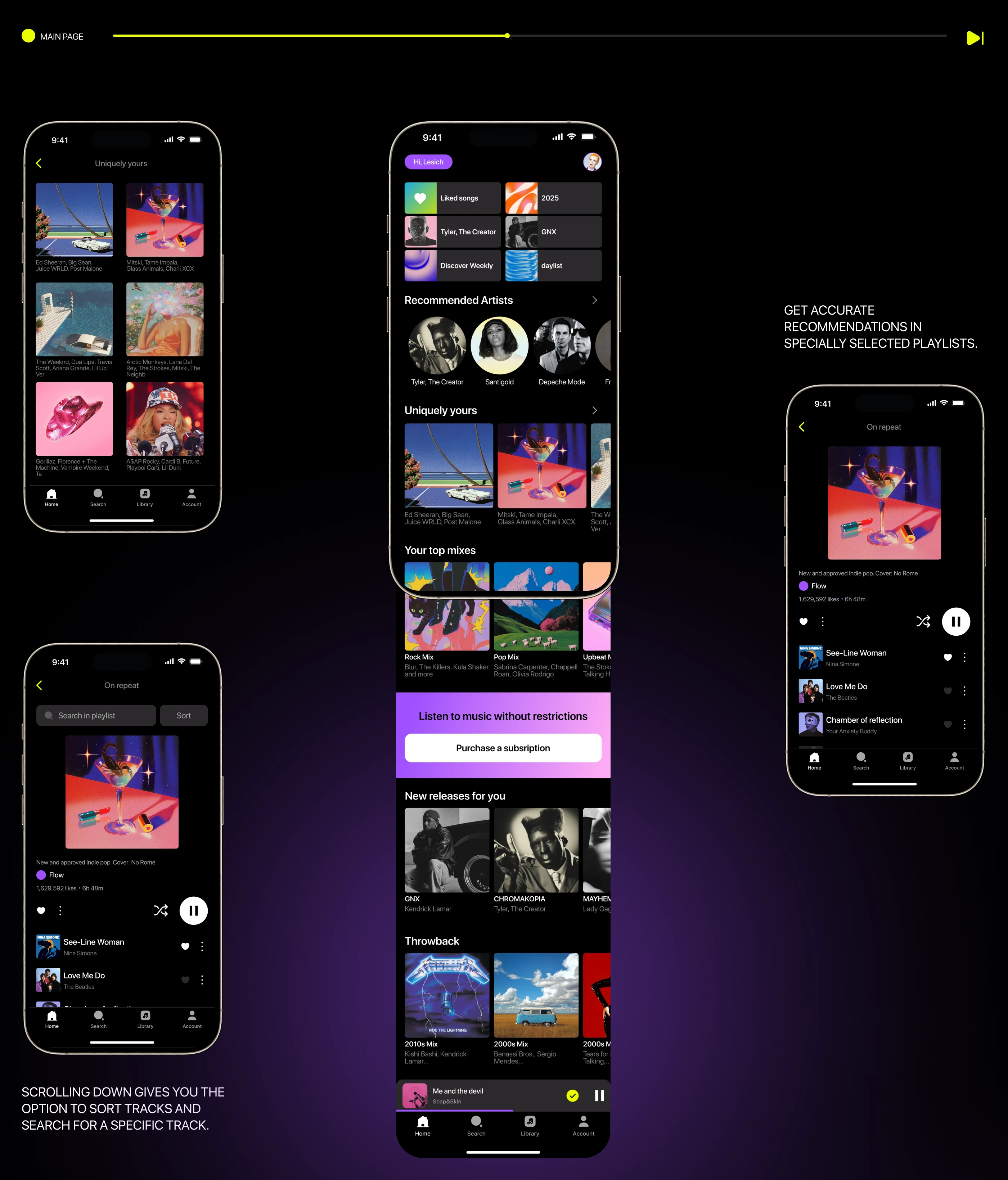 FLOW | MUSIC SERVICE — Изображение №13 — Интерфейсы на Dprofile