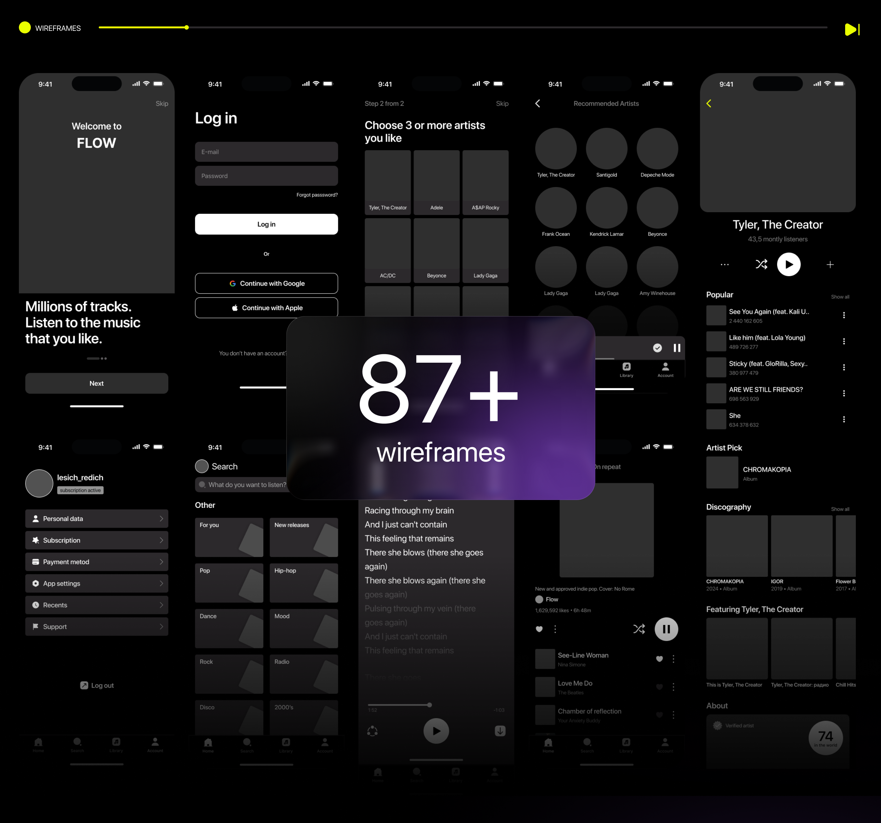 FLOW | MUSIC SERVICE — Изображение №7 — Интерфейсы на Dprofile