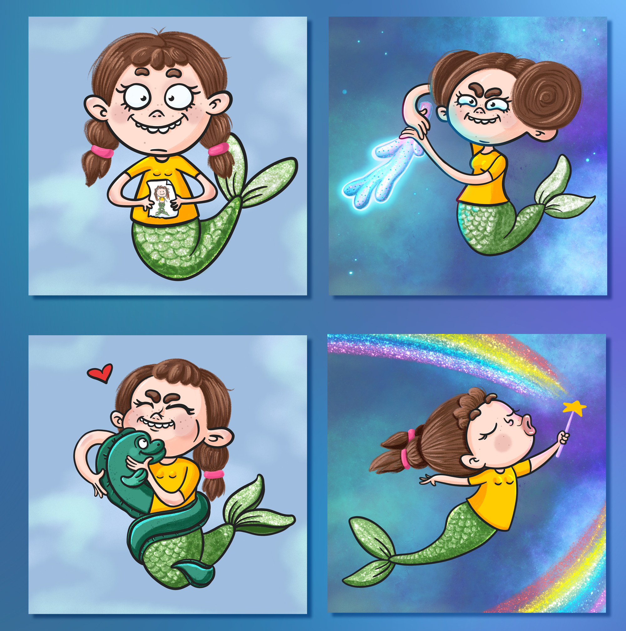 Creating a character for the "Mermaid" brand — Изображение №5 — Брендинг, Иллюстрация на Dprofile