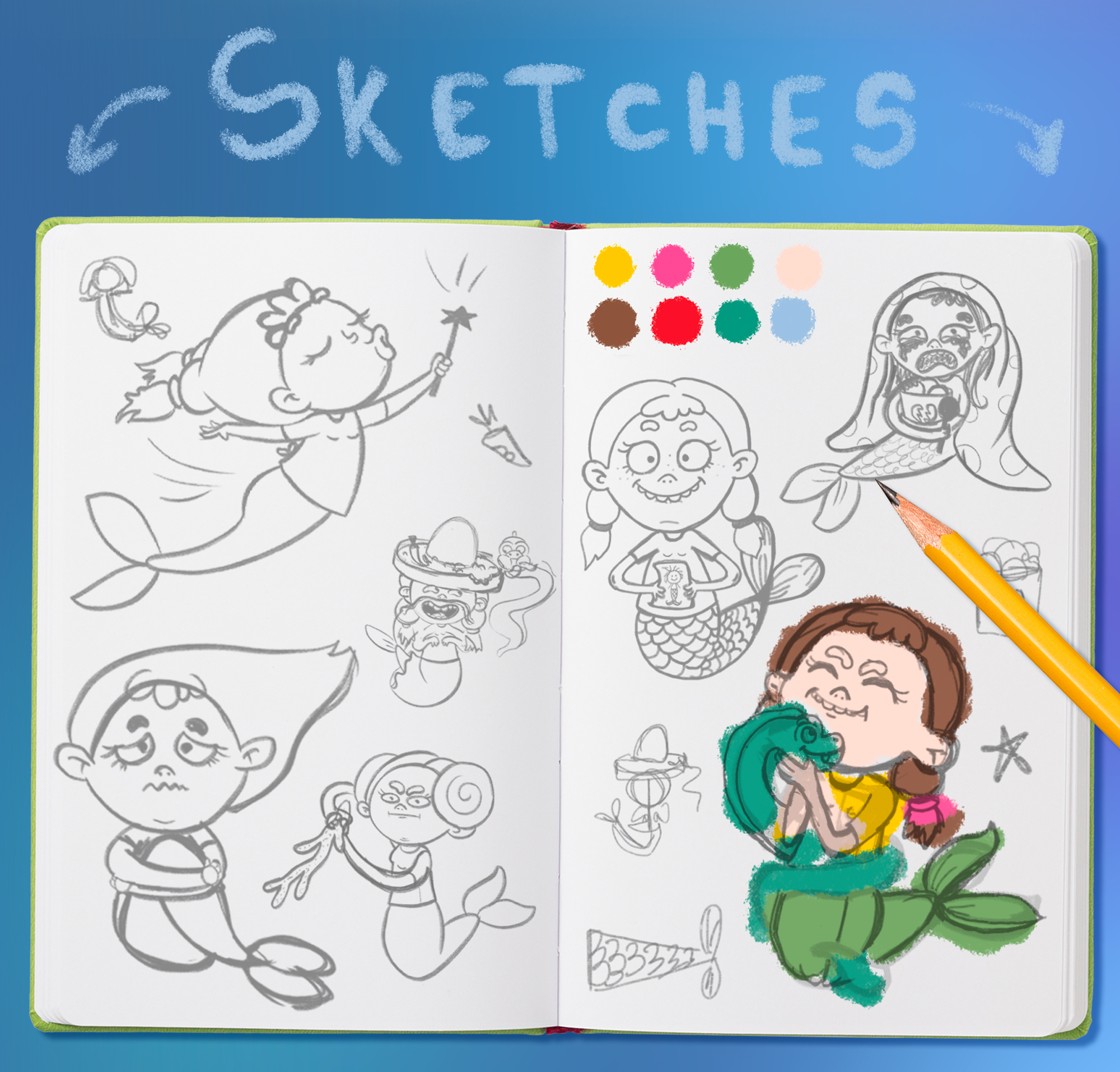 Creating a character for the "Mermaid" brand — Изображение №3 — Брендинг, Иллюстрация на Dprofile