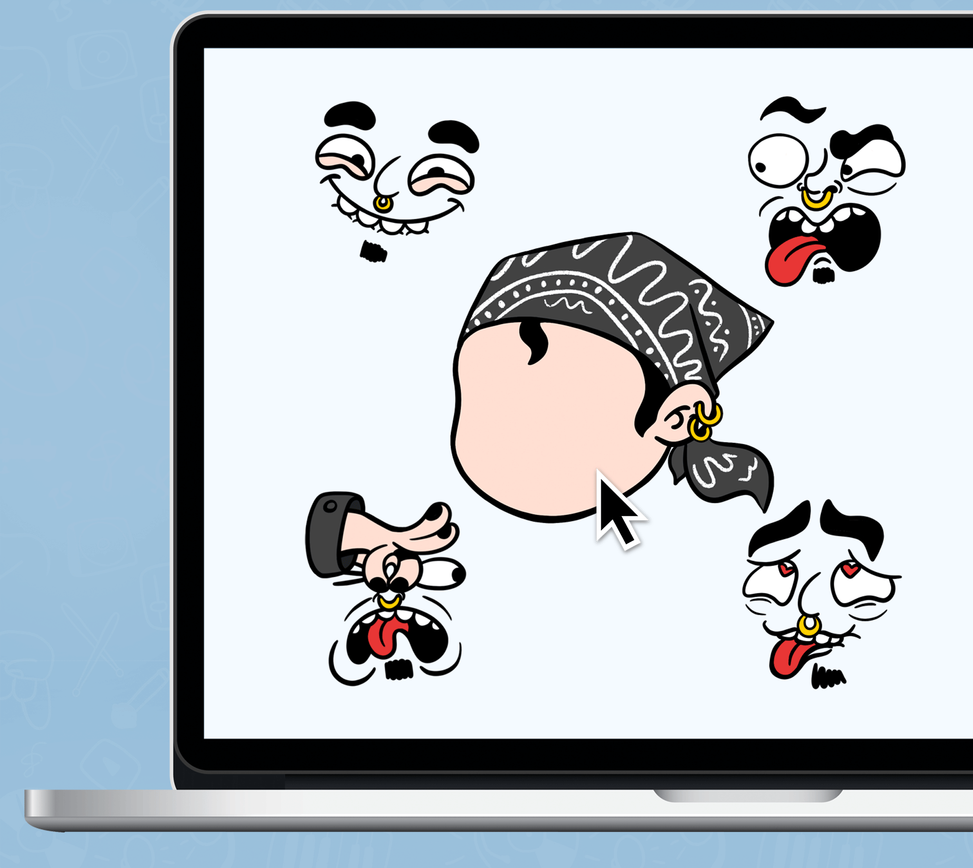 Стикеры для муз.проекта — Изображение №4 — Брендинг, Иллюстрация на Dprofile