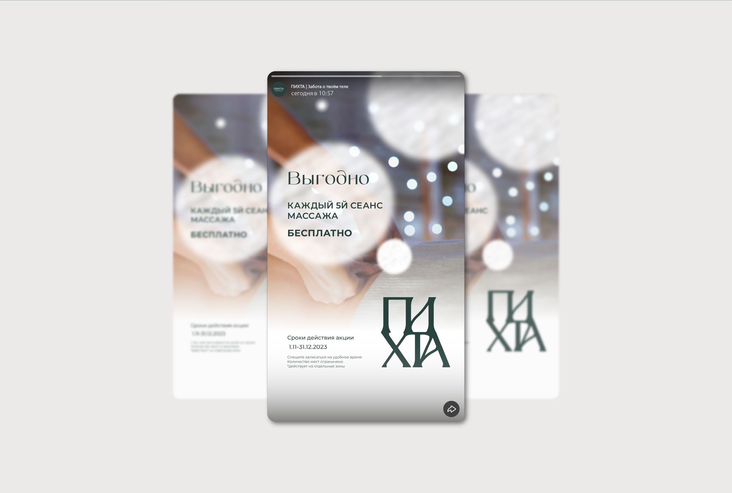 Логотип ПИХТА. Забота о теле. Студия массажа — Изображение №12 — Брендинг, Графика на Dprofile