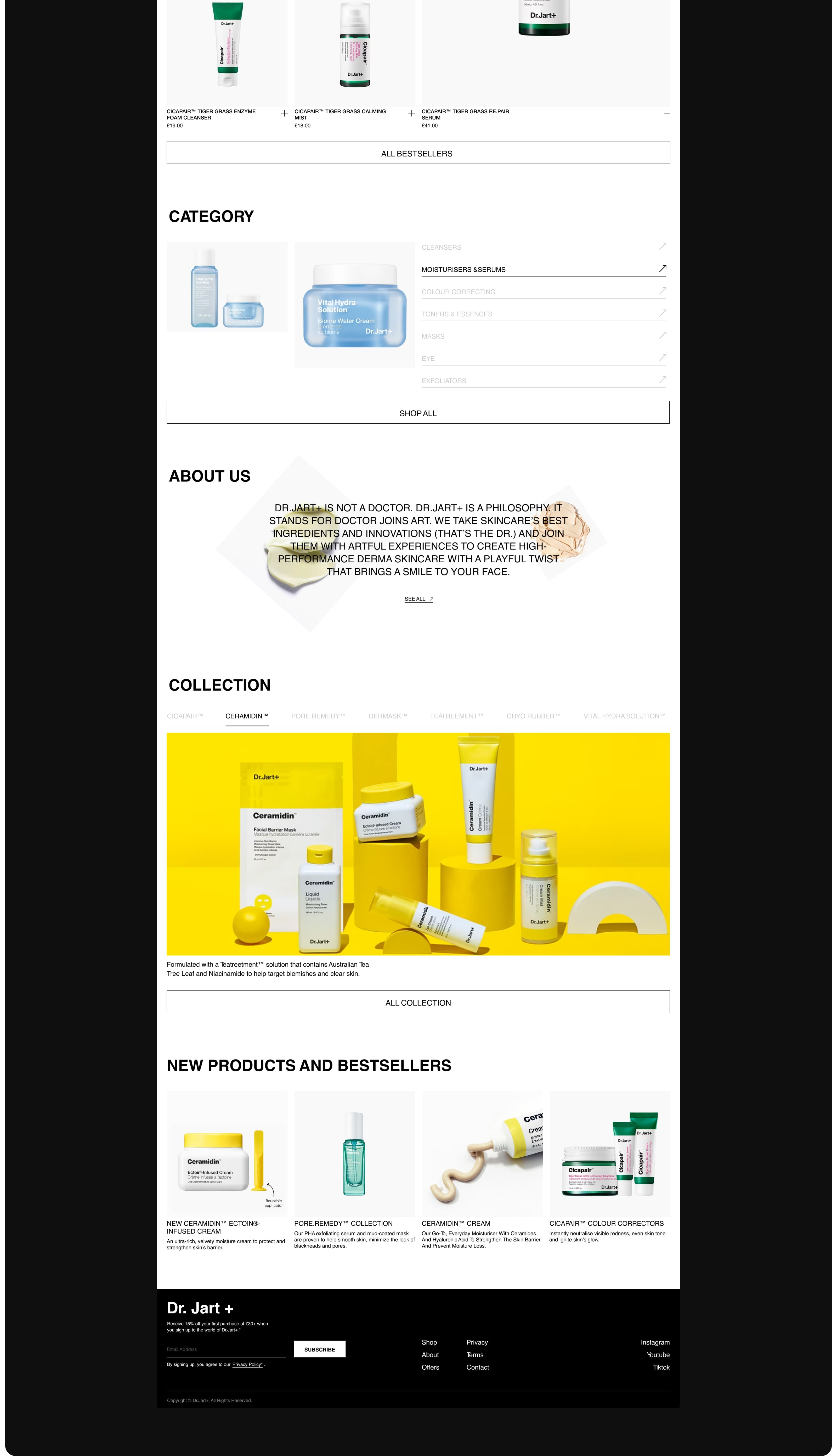 Dr. Jart+ | E-commerce redesign — Изображение №2 — Интерфейсы, Брендинг на Dprofile