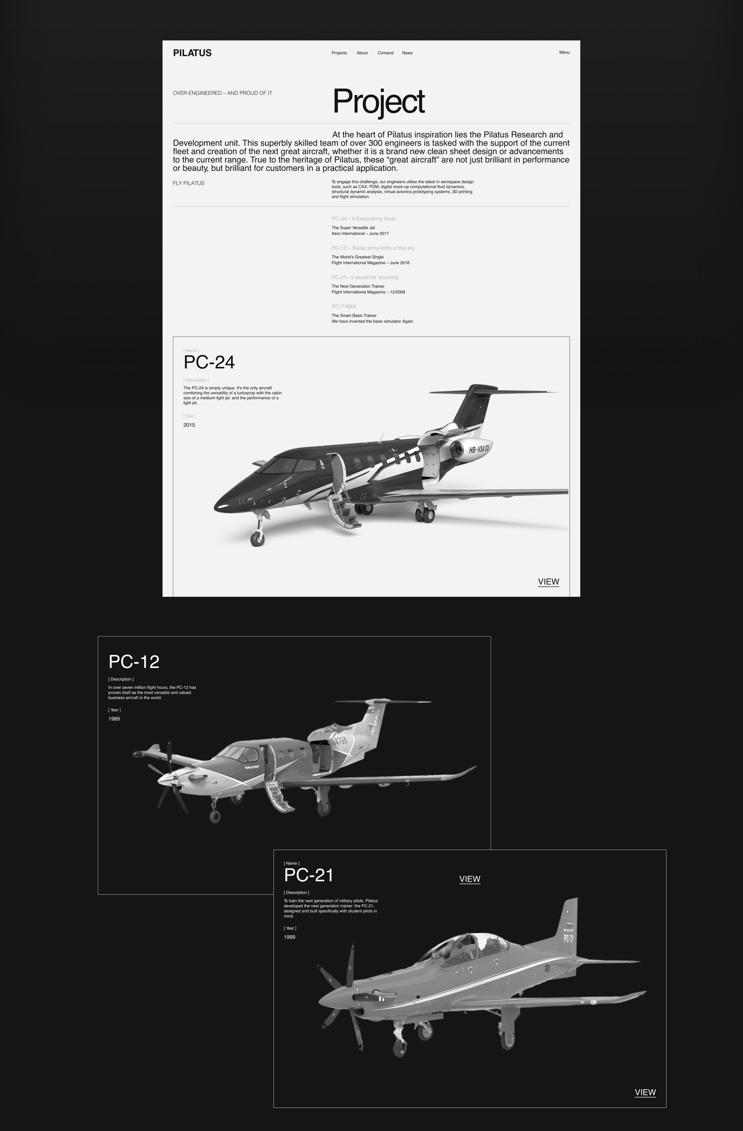 PILATUS AIRCRAFT E-commerce Redesign — Изображение №3 — Интерфейсы, Графика на Dprofile