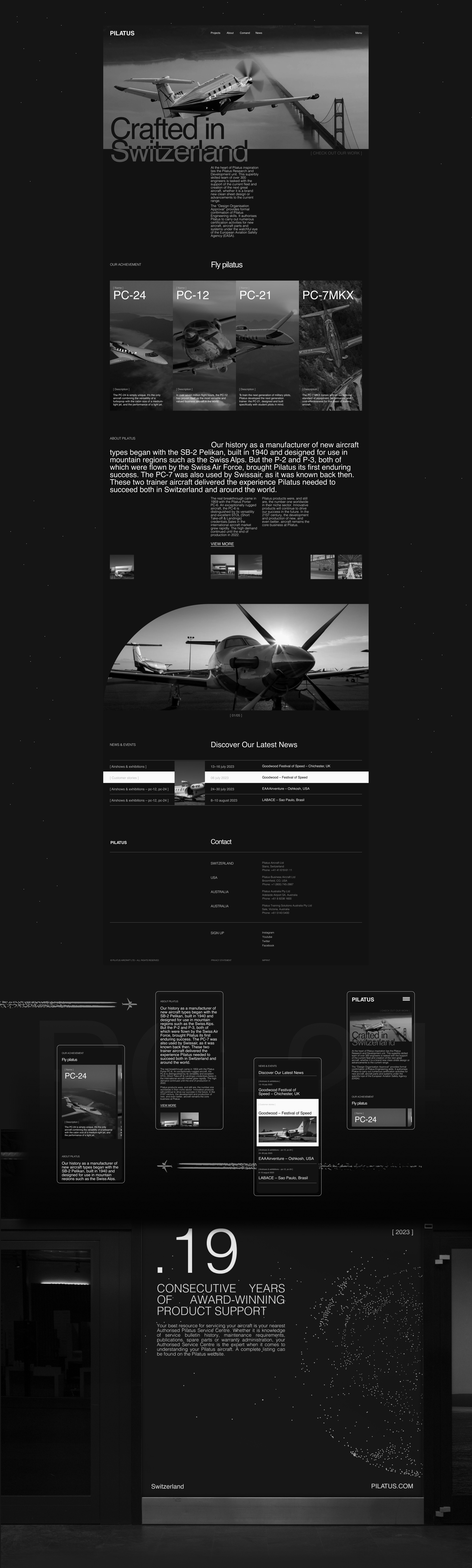 PILATUS AIRCRAFT E-commerce Redesign — Изображение №2 — Интерфейсы, Графика на Dprofile
