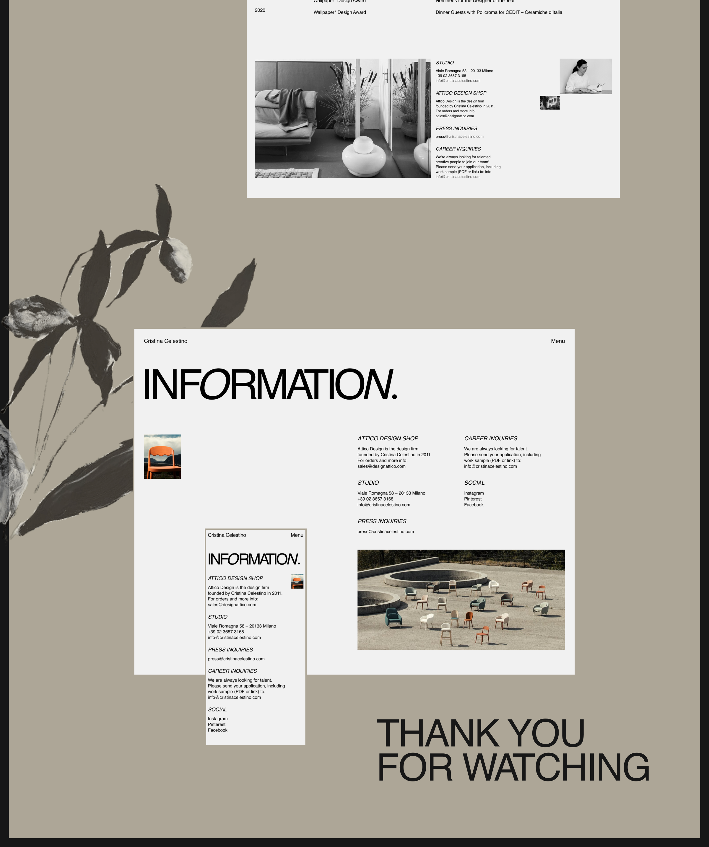 Cristina Celestino Studio E-commerce redesign — Изображение №10 — Интерфейсы, Графика на Dprofile