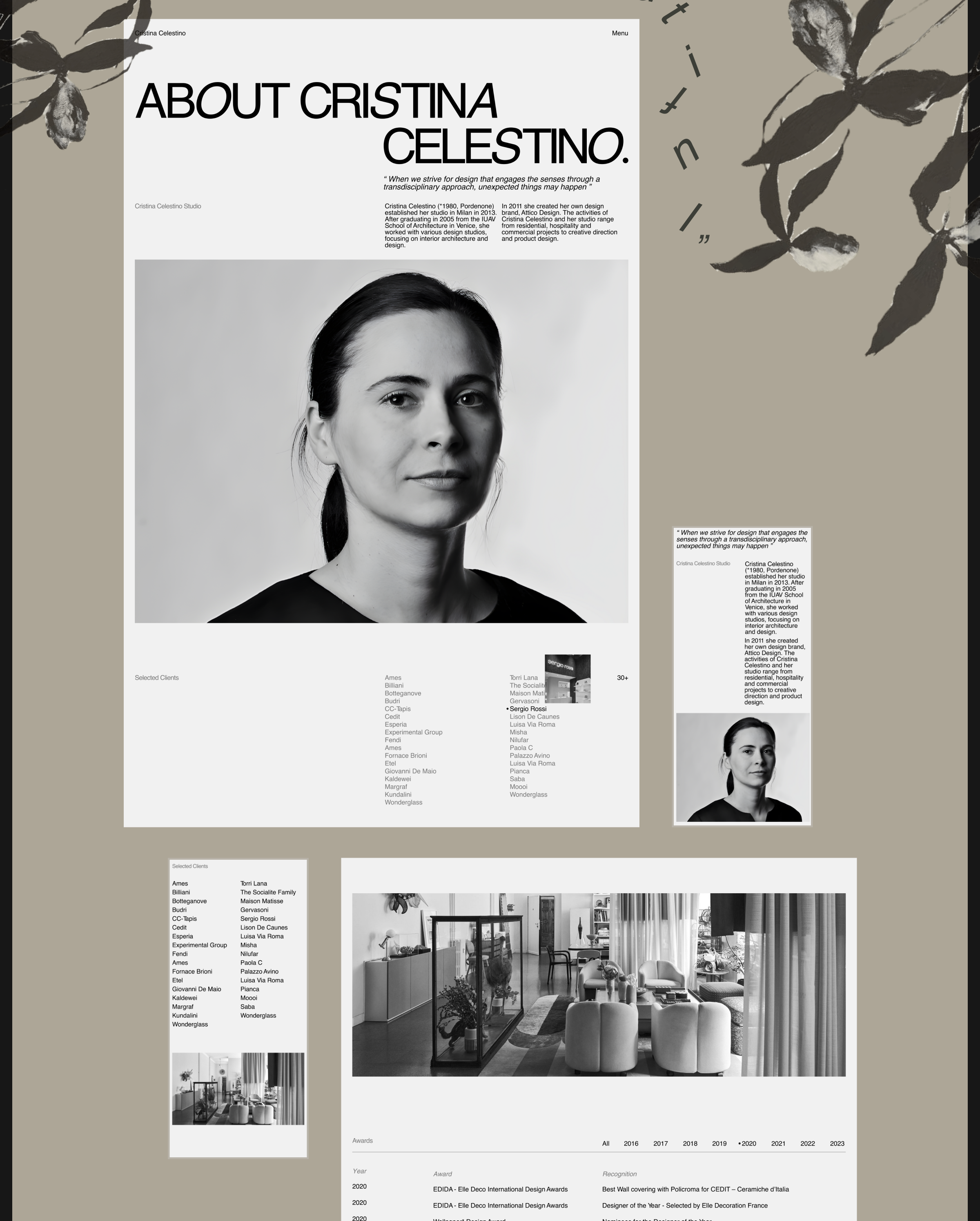 Cristina Celestino Studio E-commerce redesign — Изображение №9 — Интерфейсы, Графика на Dprofile