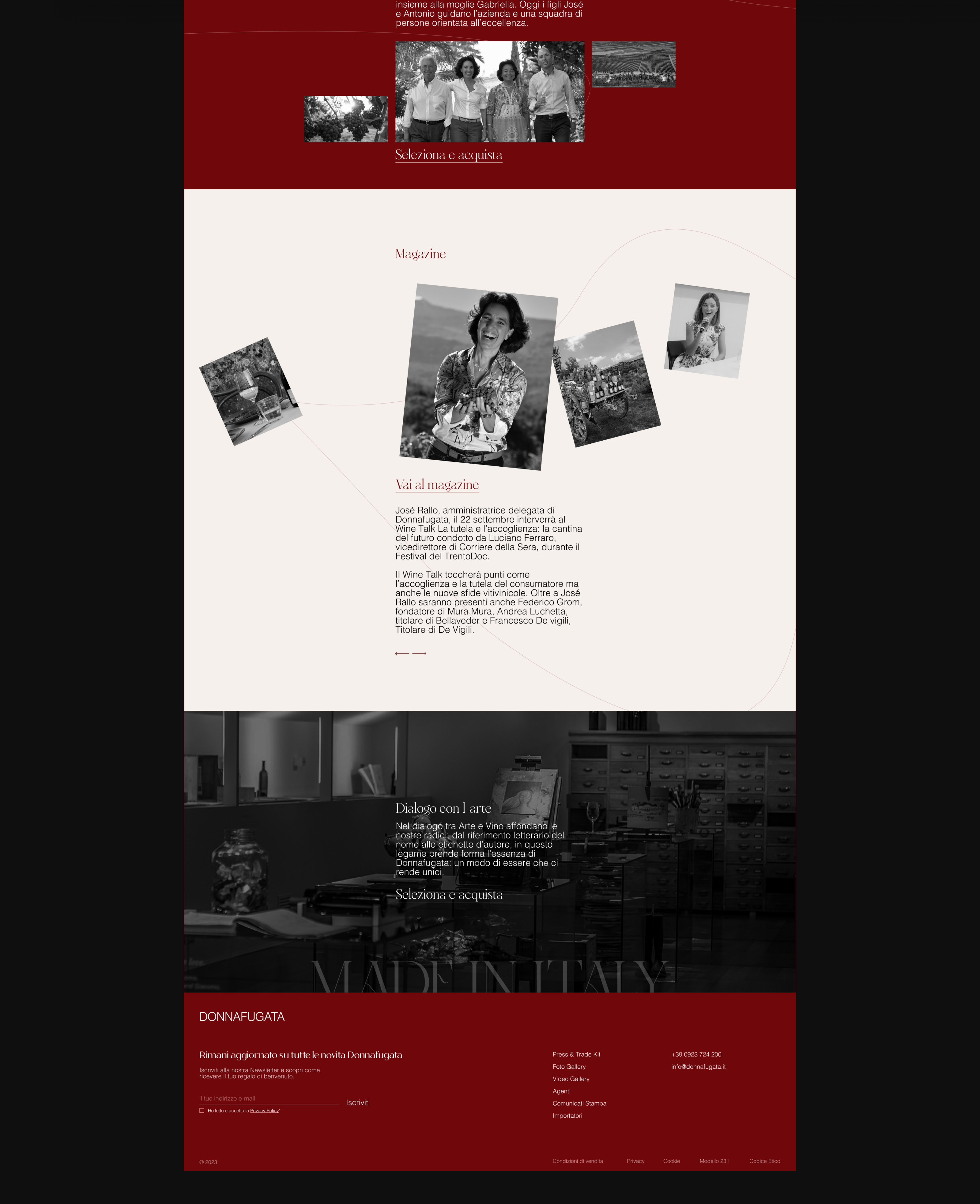 DONNAFUGATA E-commerce Redesign — Изображение №2 — Интерфейсы, Брендинг на Dprofile