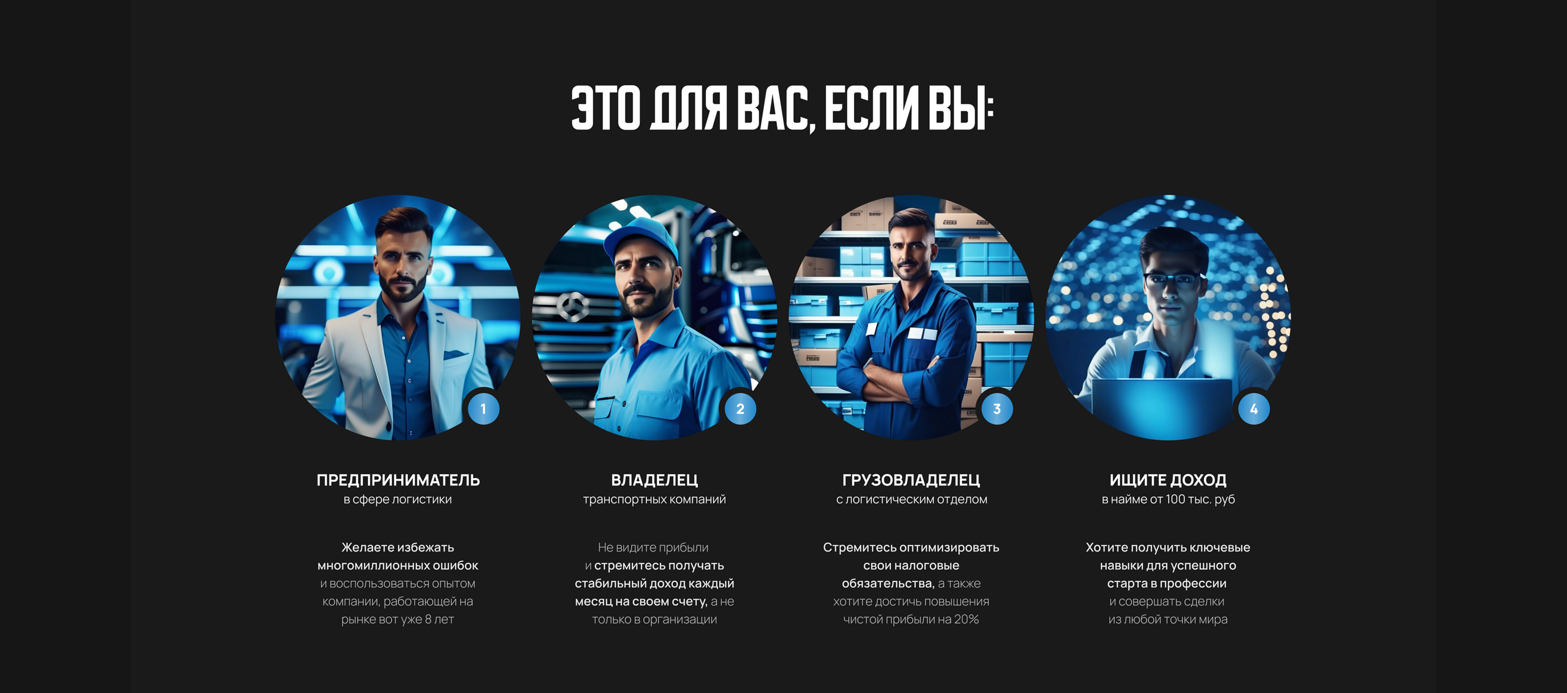 Лендинг для онлайн курса | Логистика | Landing Page — Изображение №3 — Интерфейсы, Маркетинг на Dprofile