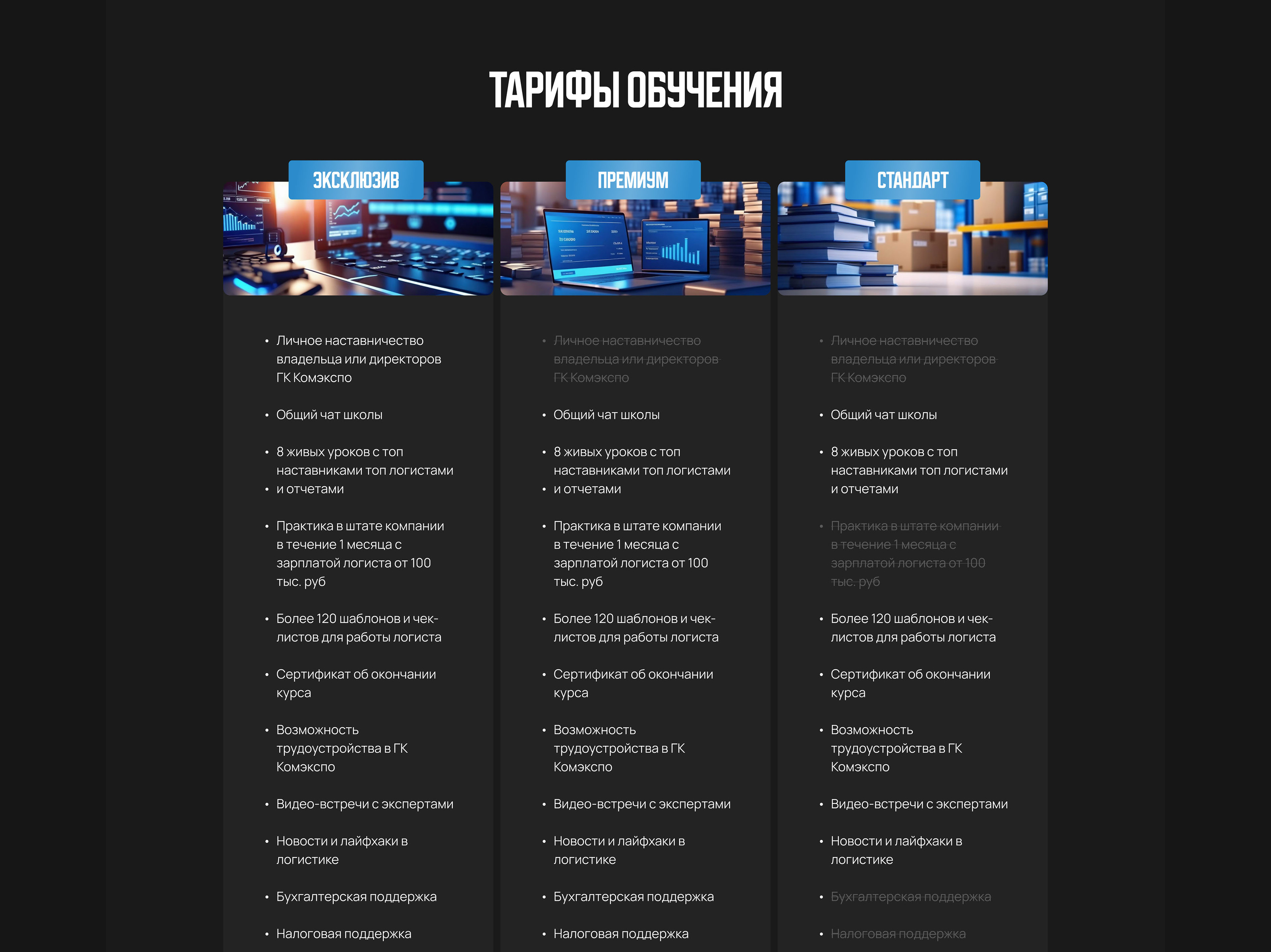 Лендинг для онлайн курса | Логистика | Landing Page — Изображение №6 — Интерфейсы, Маркетинг на Dprofile