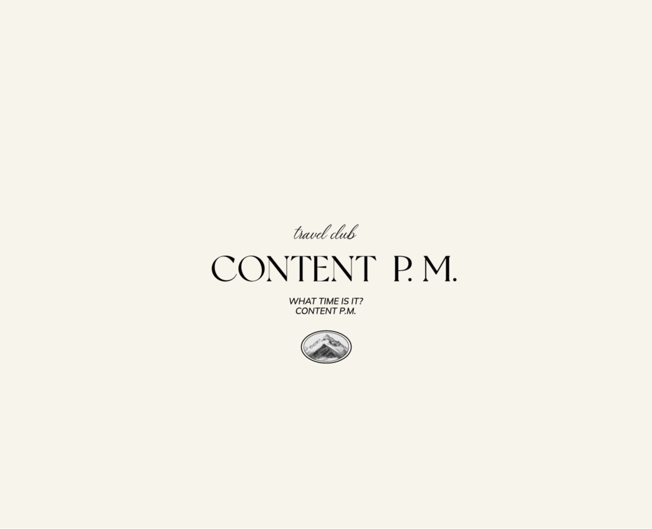 CONTENT P.M. | Identity for travel club & accessories — Брендинг на Dprofile