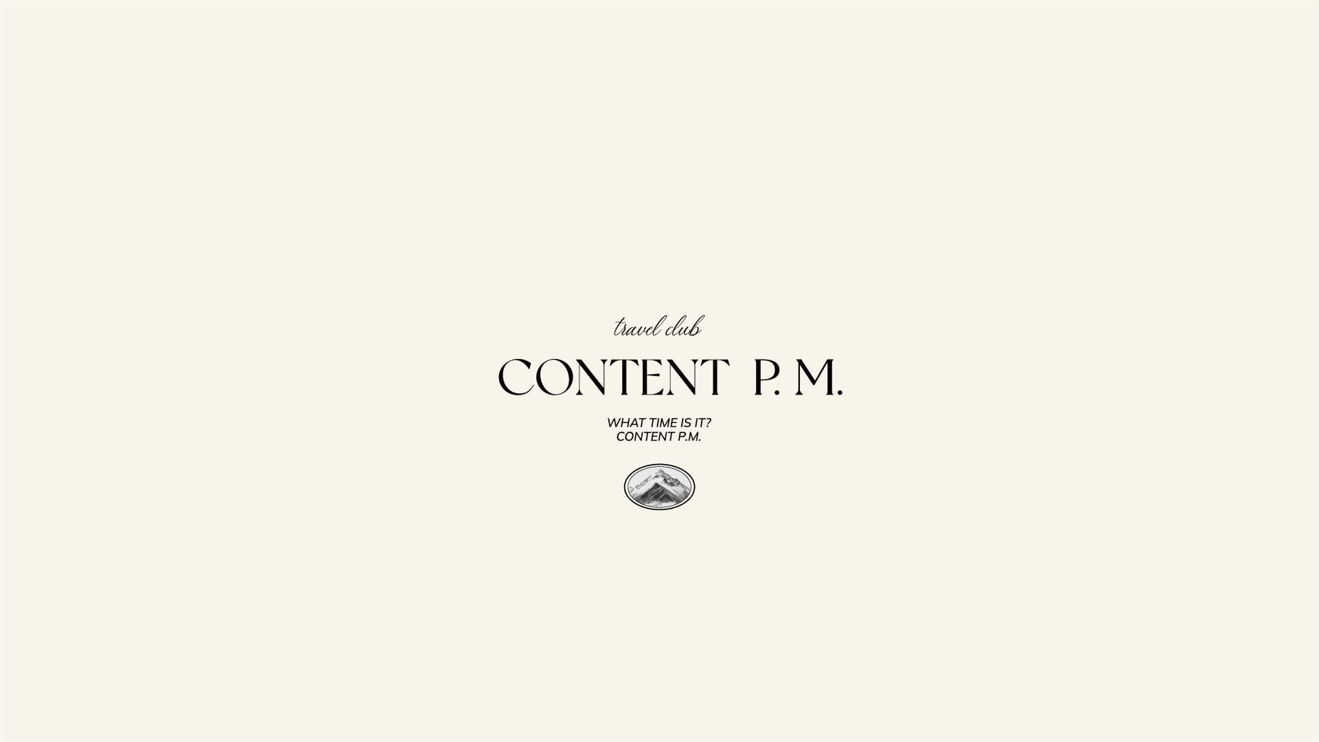 CONTENT P.M. | Identity for travel club & accessories — Изображение №1 — Брендинг на Dprofile