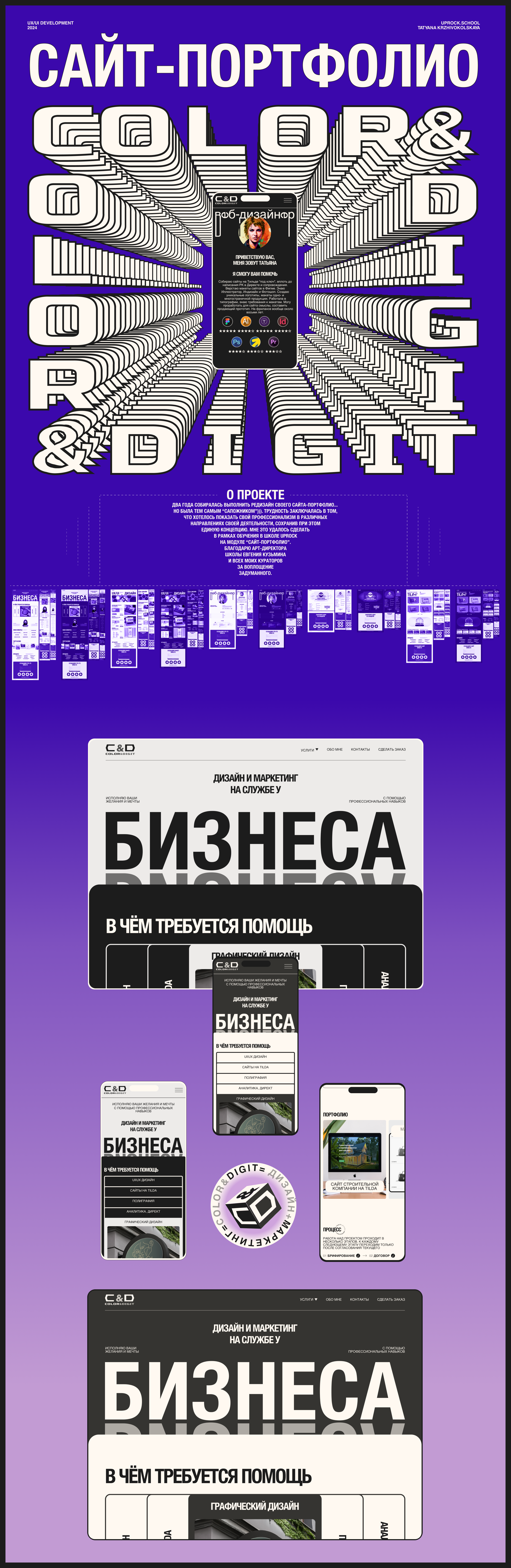 Редизайн сайта-портфолио — Изображение №1 — Интерфейсы, Брендинг на Dprofile